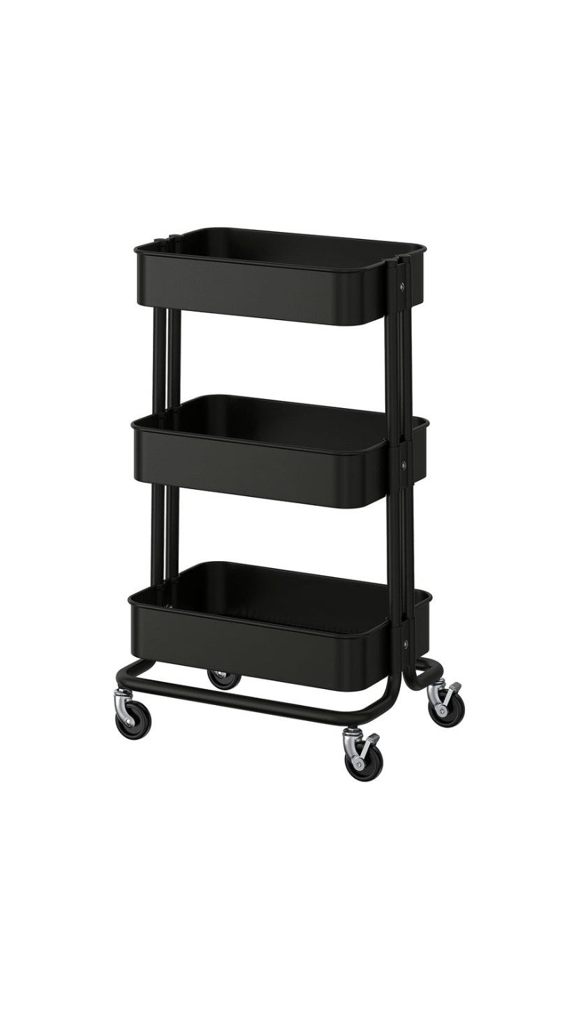 IKEA Küchenwagen IKEA RÅSKOG Servierwagen Barwagen Badezimmerwagen - Schwarz