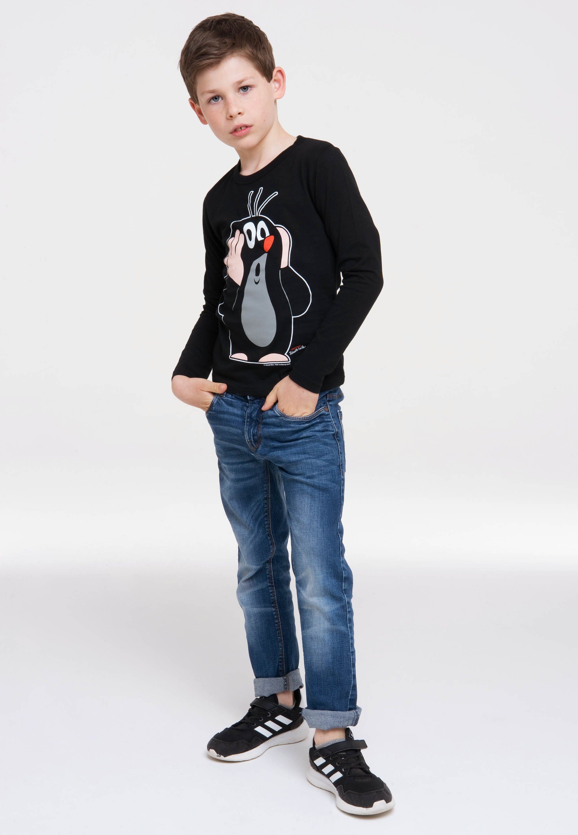 LOGOSHIRT Langarmshirt Der kleine Maulwurf mit lizenziertem Print – Bild 4 von 5