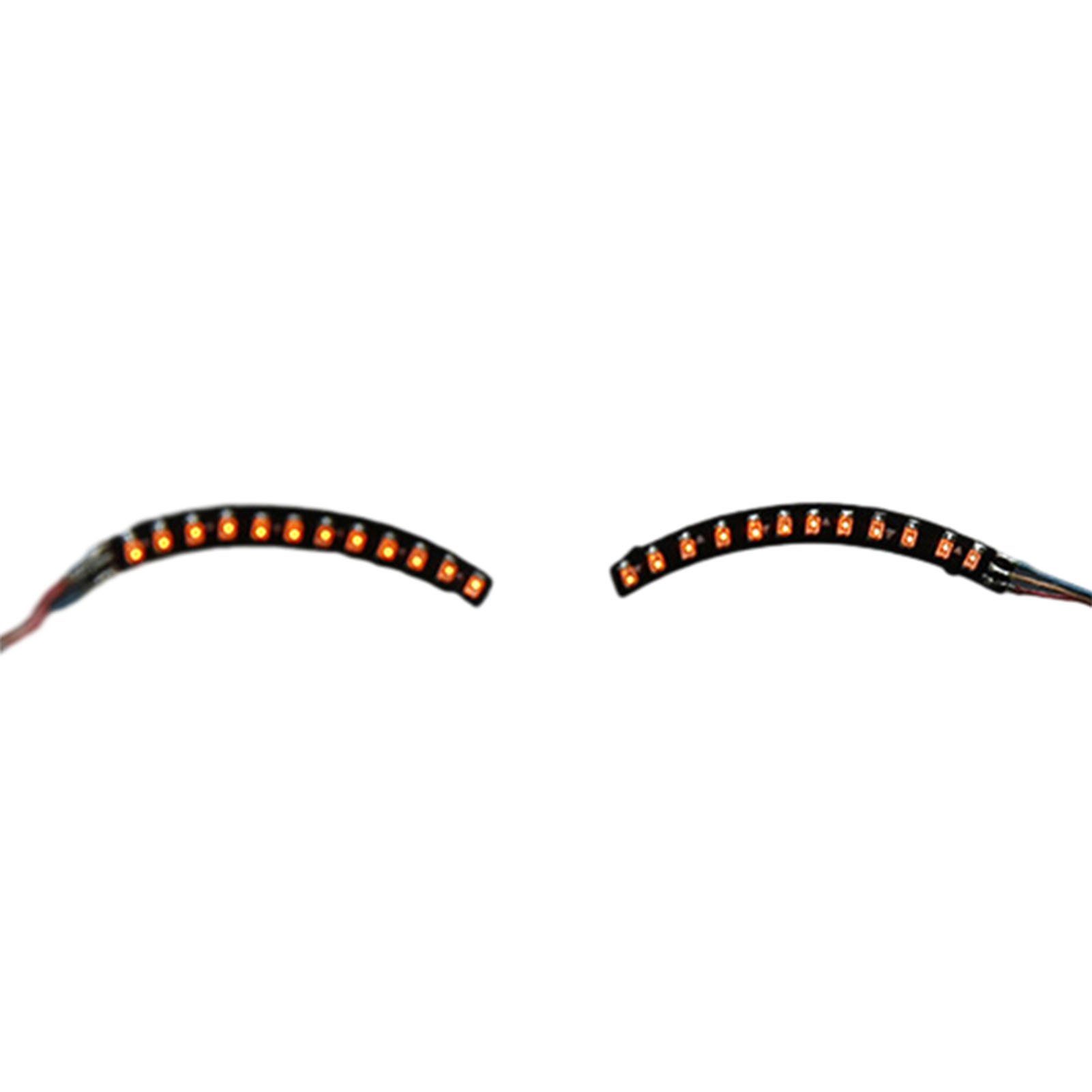 Blusmart Bandwimpern LED Leuchtende Falsche Wimpern Für Halloween, Personalisierte, Bandwimpern orange