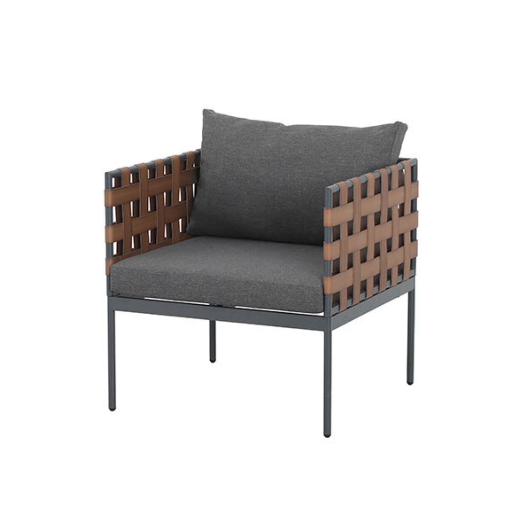 riess-ambiente Gartensessel UNIQUE 70cm schwarz / braun / grau · Gartensess günstig online kaufen