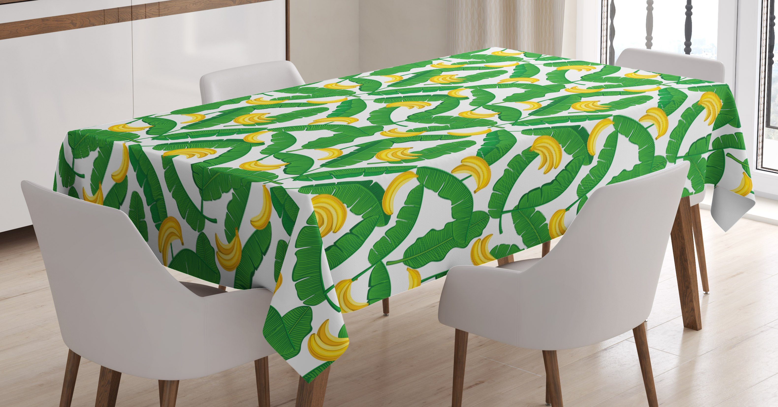 Abakuhaus Tischdecke Farbfest Waschbar Für den Außen Bereich geeignet Klare Farben, Natur Banana Art