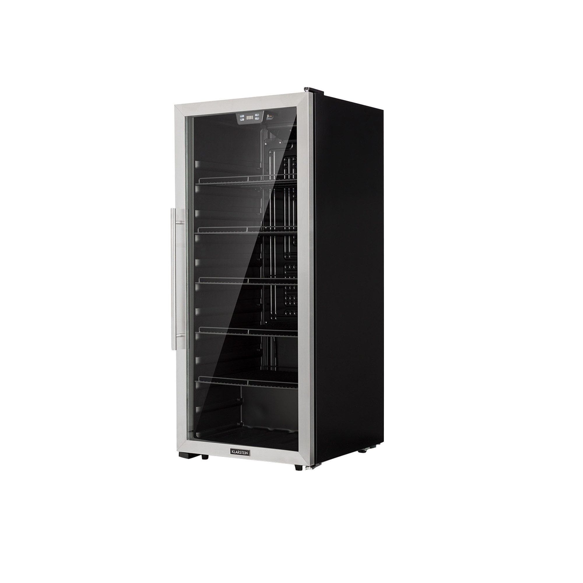Klarstein Getränkekühlschrank 10045901, 127.7 cm hoch, 55 cm breit, Bierkühlschrank Hausbar Getränke Flaschenkühlschrank Glastür