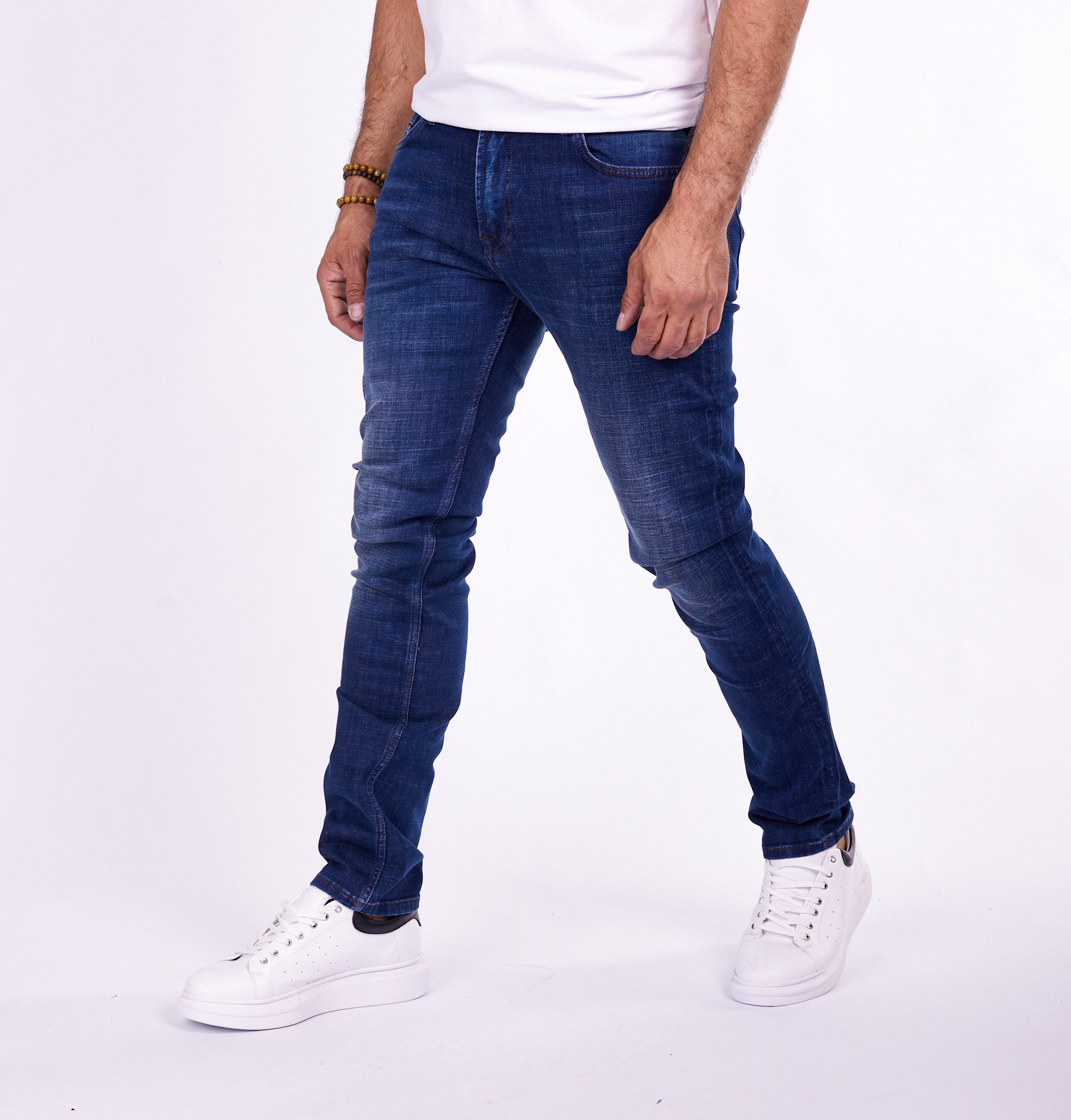 Denim Distriqt Slim-fit-Jeans Herren Regular Fit Jeanshose mit Stretch Blau günstig online kaufen