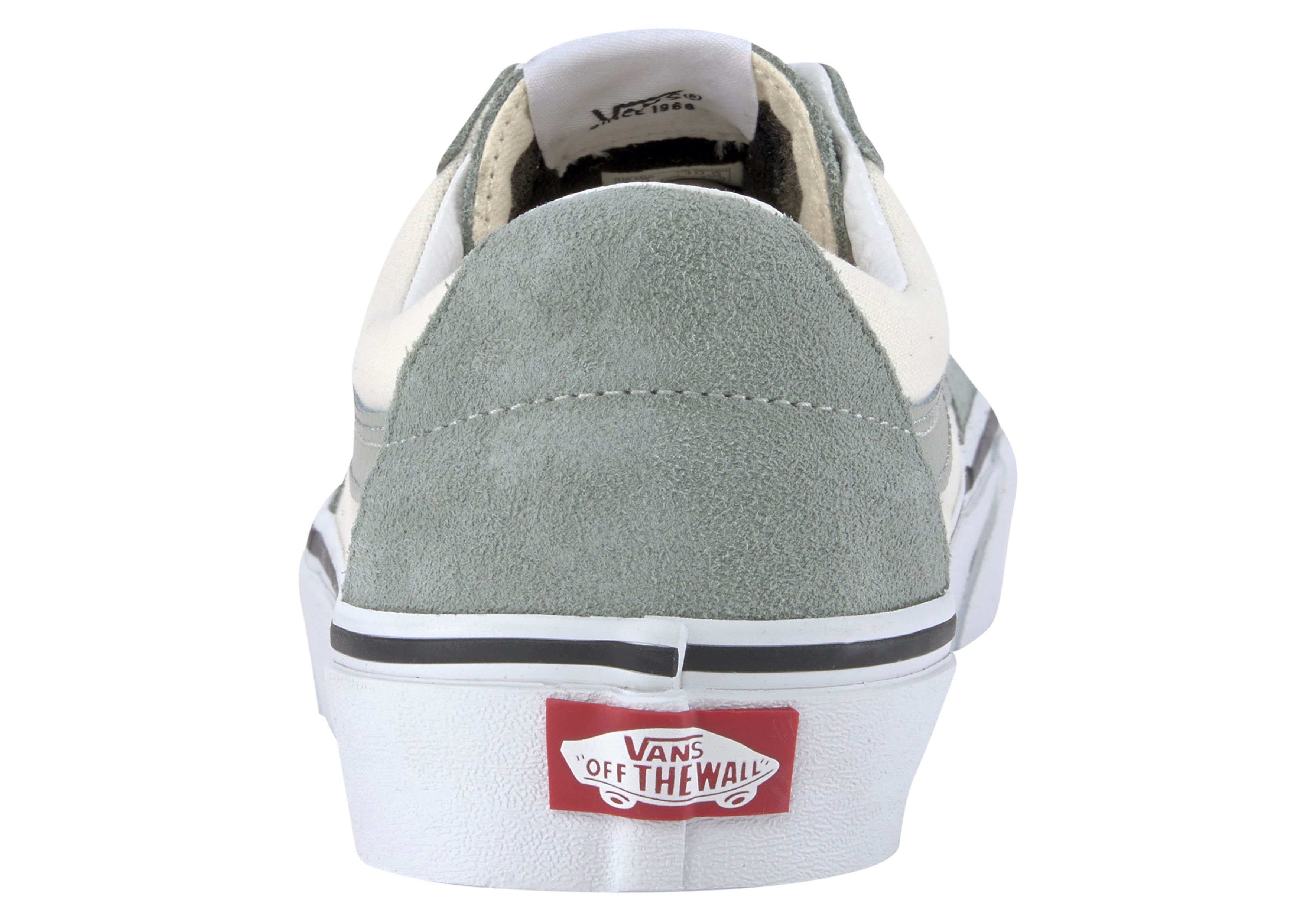 Vans SK8-Low Sneaker mit grau-offwhite Ferse der kontrastfarbenem an Logobadge