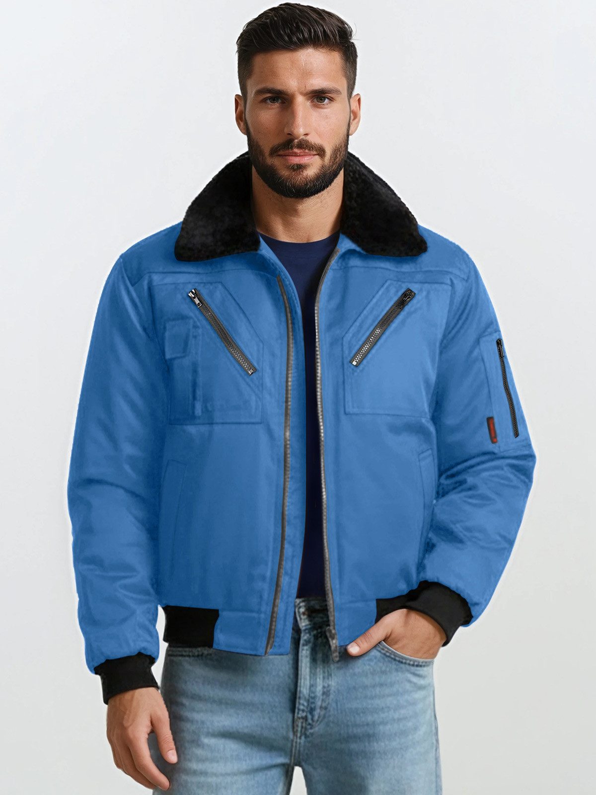 Pilotenjacke 4-in-1 Arbeitsjacke Übergangsjacke Winterjacke Wetterfest