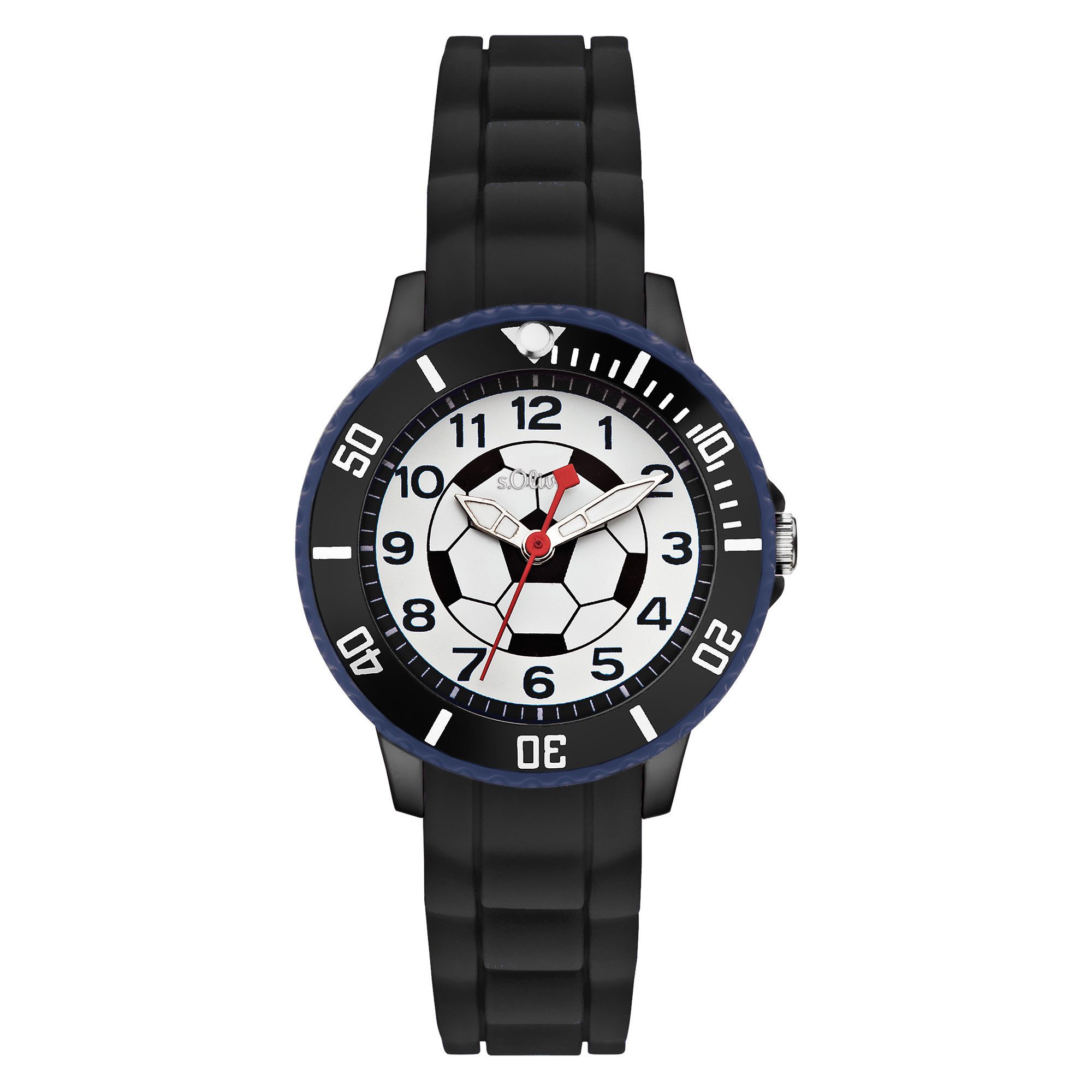 s.Oliver Quarzuhr Fußball Silikon