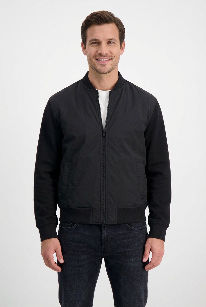 Boss Orange Bomberjacke Ze_Smartcore Regular Fit, 2-Wege-Zipper, Ärmel aus Sweatqualität