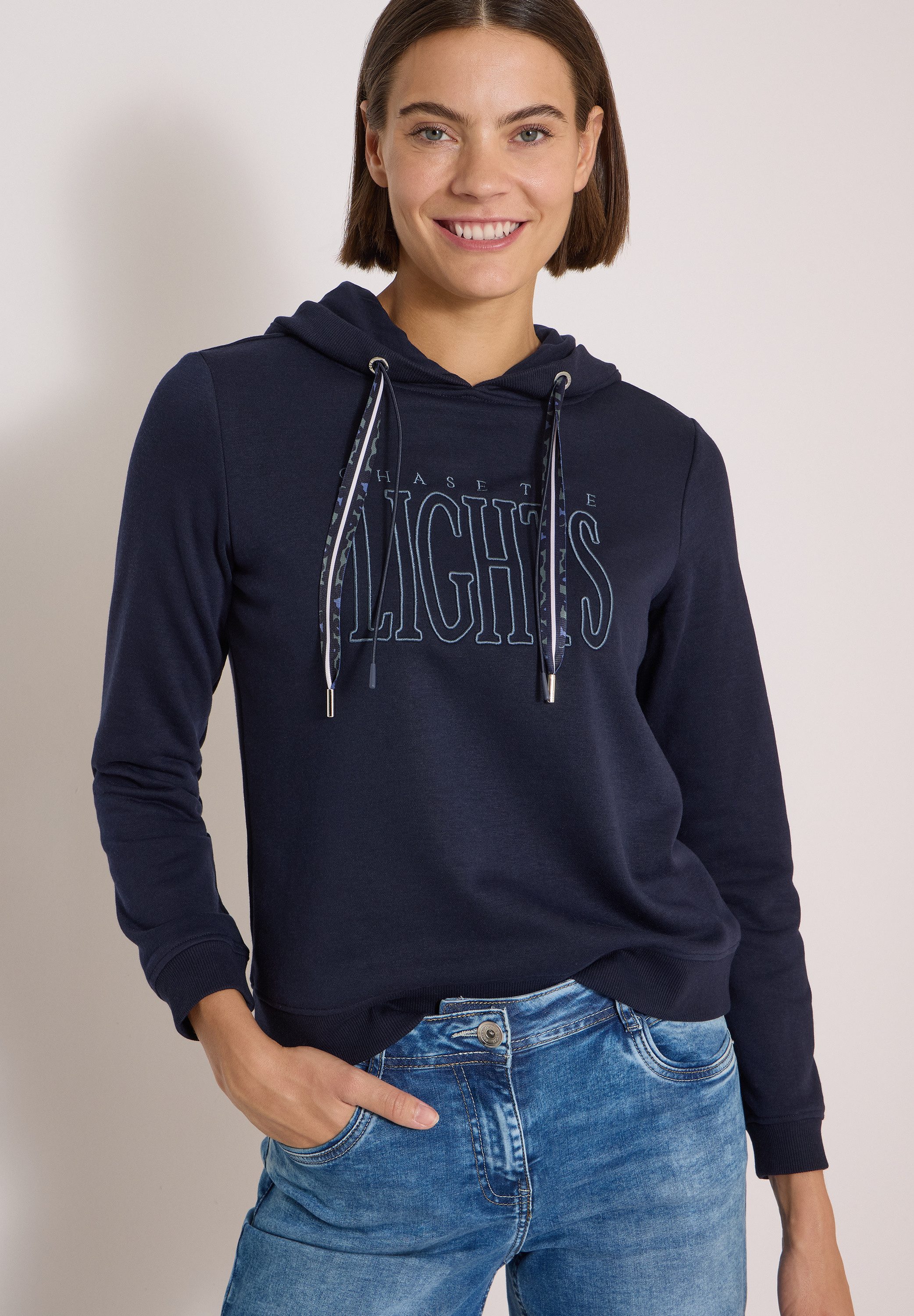 CECIL Sweatshirt mit Rippstrick