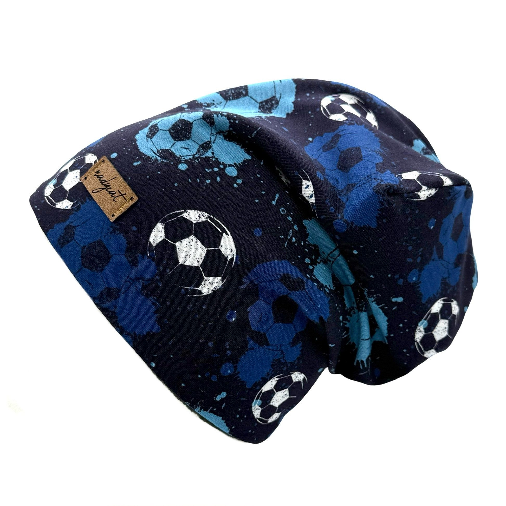 nadycat Beanie SOCCER blue (2-St., Beanie mit passendem Loop) handgefertigt günstig online kaufen