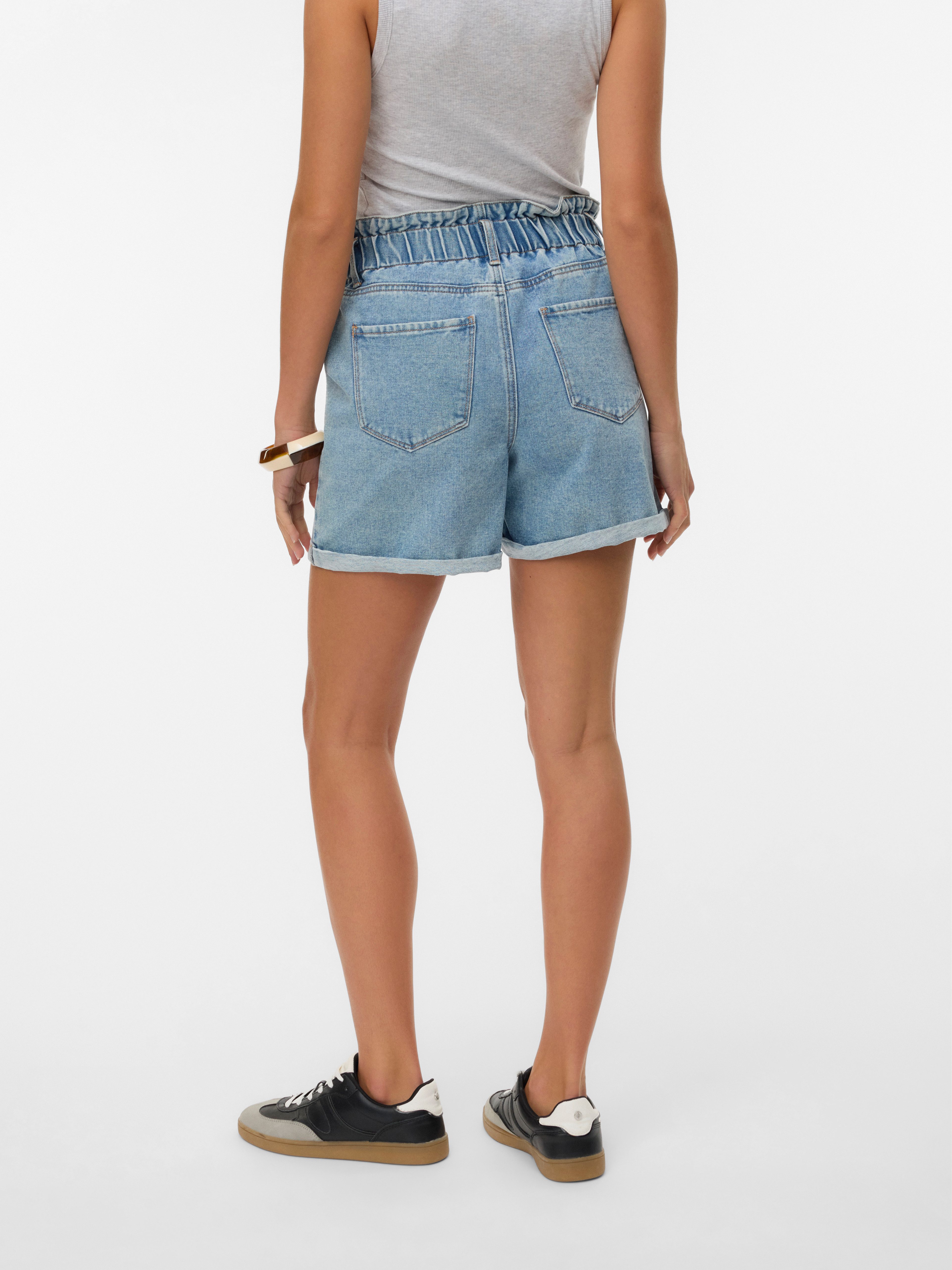 Vero Moda Jeansshorts VMLYRA HR PAPERBAG SHORTS MIX Baumwollmischung, loose günstig online kaufen