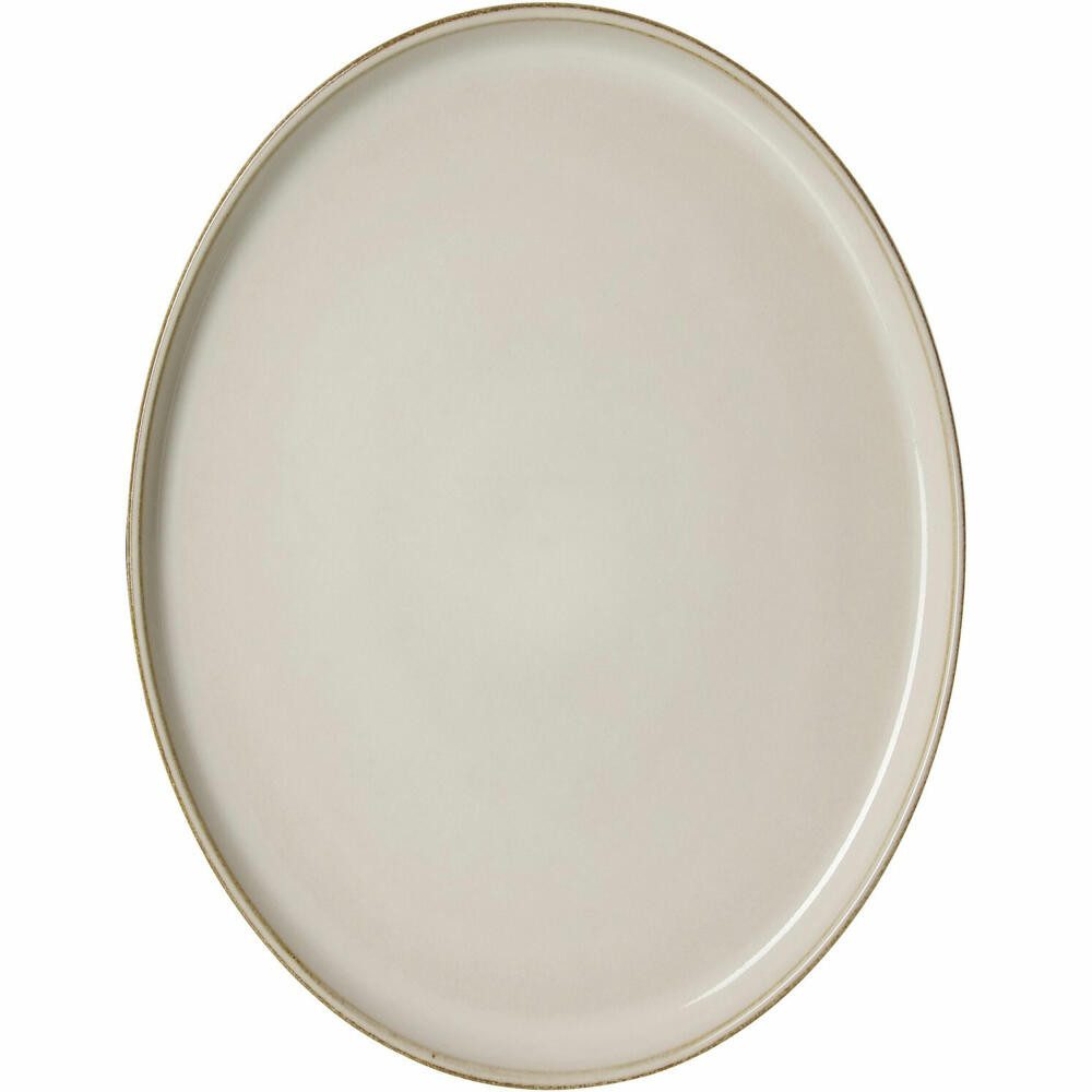 Ritzenhoff & Breker Servierplatte Olivia oval Beige 25 x 19 cm, Steingut