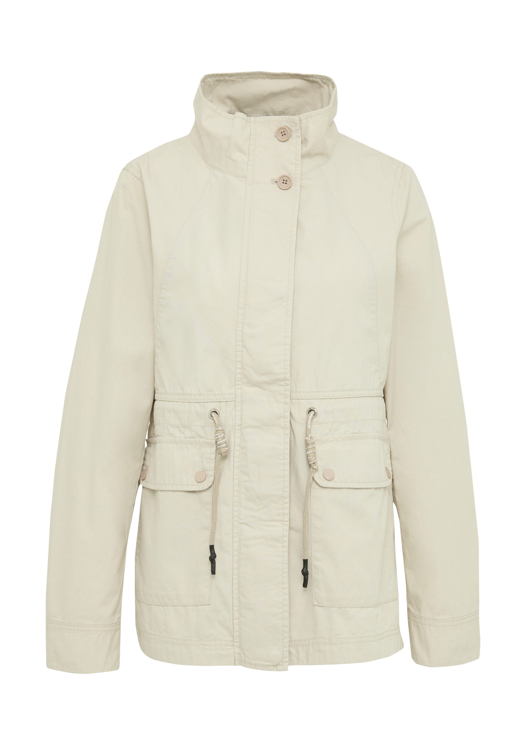 QS Funktionsjacke Outdoor-Jacke Baumwolljacke mit Tunnelzug in der Taille günstig online kaufen