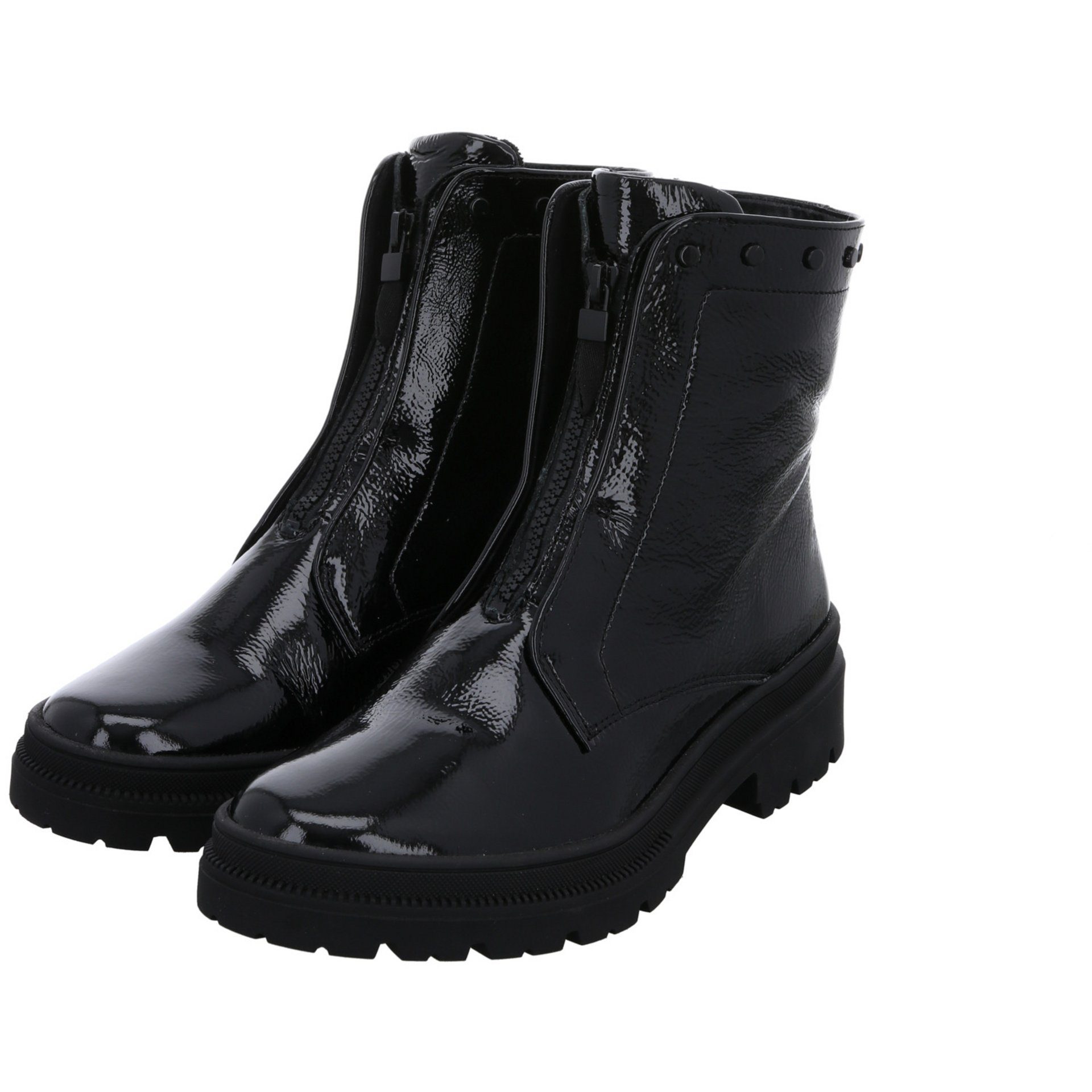 Damen Boots Lackleder Stiefelette schwarz Dover Ara Schuhe 2.0 046687 Stiefeletten