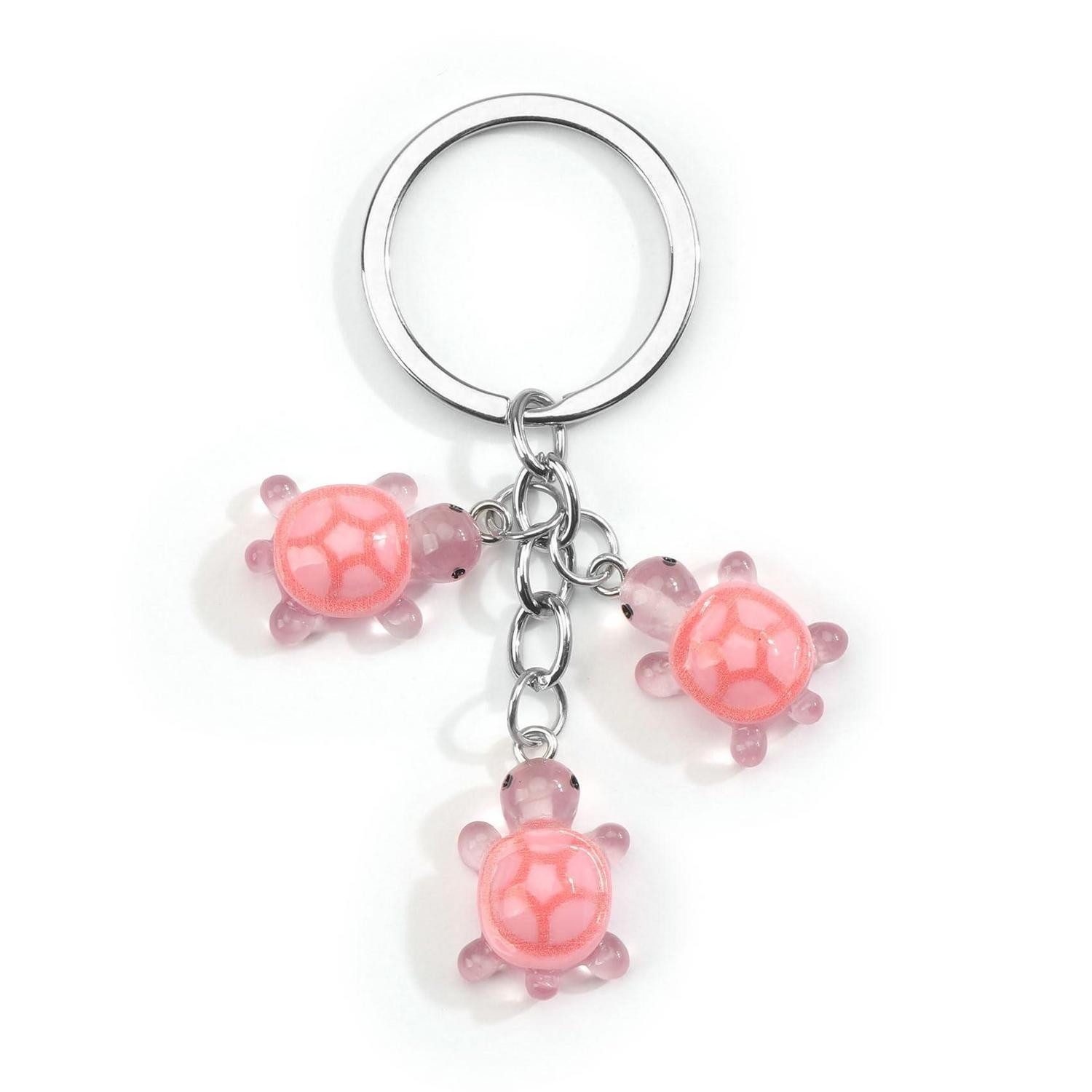 LuxusKollektion Schlüsselanhänger Schlüsselanhänger Schildkröte Rosa Kreativ