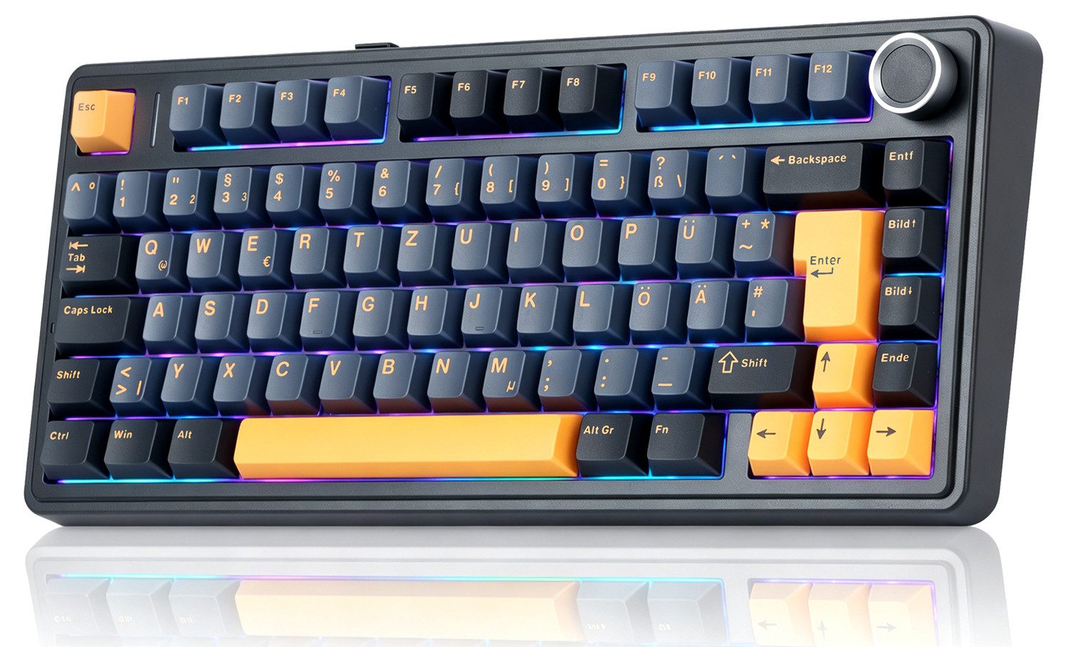 nsihing AULA F75 DE-Layout QWERTZ Mechanische Tastatur RGB Hot Swap Gaming-Tastatur