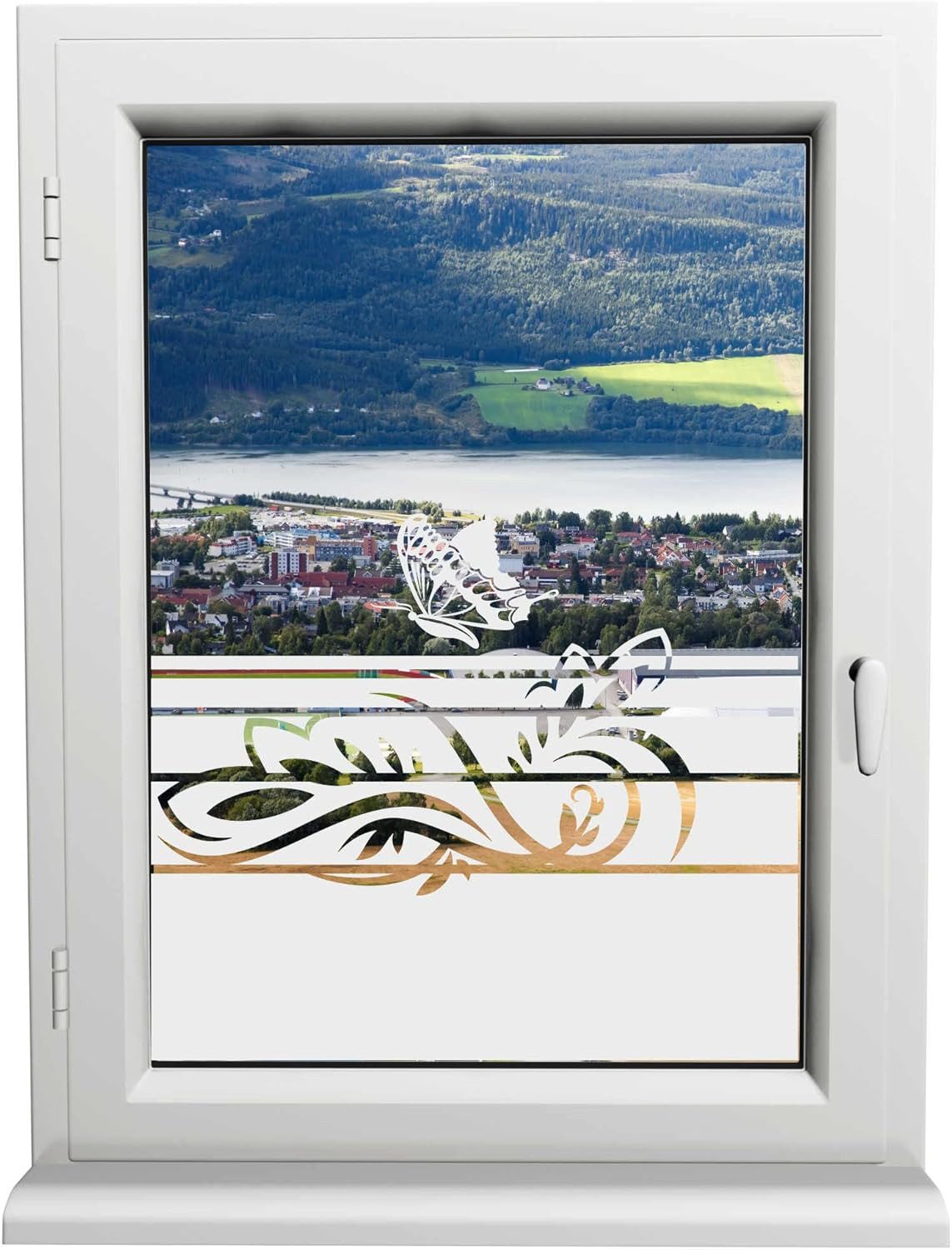 INDIGOS UG Fensterfolie Sichtschutzfolie Schmetterling – H50Line für Bad & günstig online kaufen