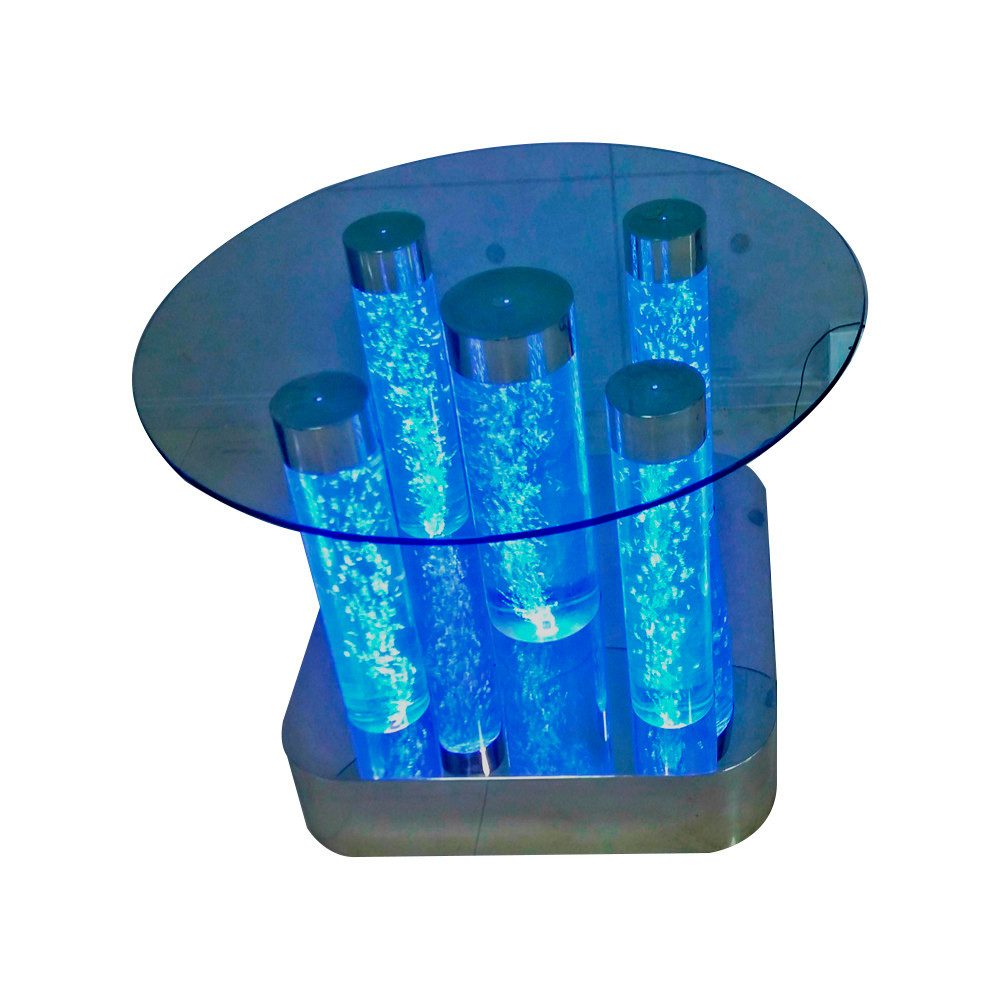 JVmoebel Couchtisch LED Couchtisch mit Wasser-Design und Farbwechsel-Beleuchtung, Made in Europa
