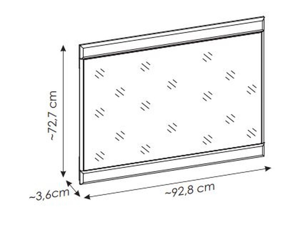 freiraum Garderobenspiegel GRANO, in Viking Eiche Dekor - 93x73x4 (BxHxT)