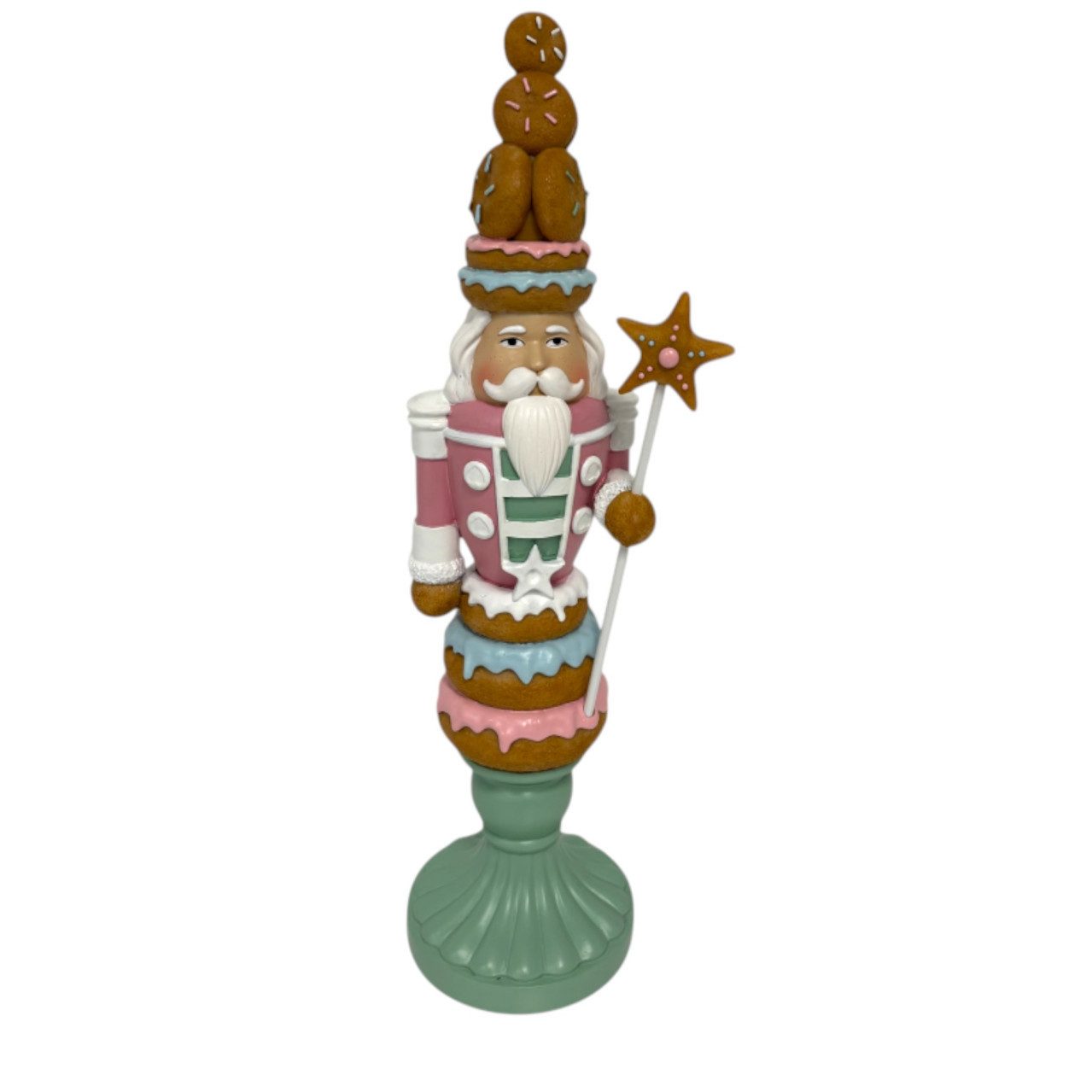 Weihnachtsfigur Dekofigur Nußknacker mit Stern 58 x 17,5 x 16,5