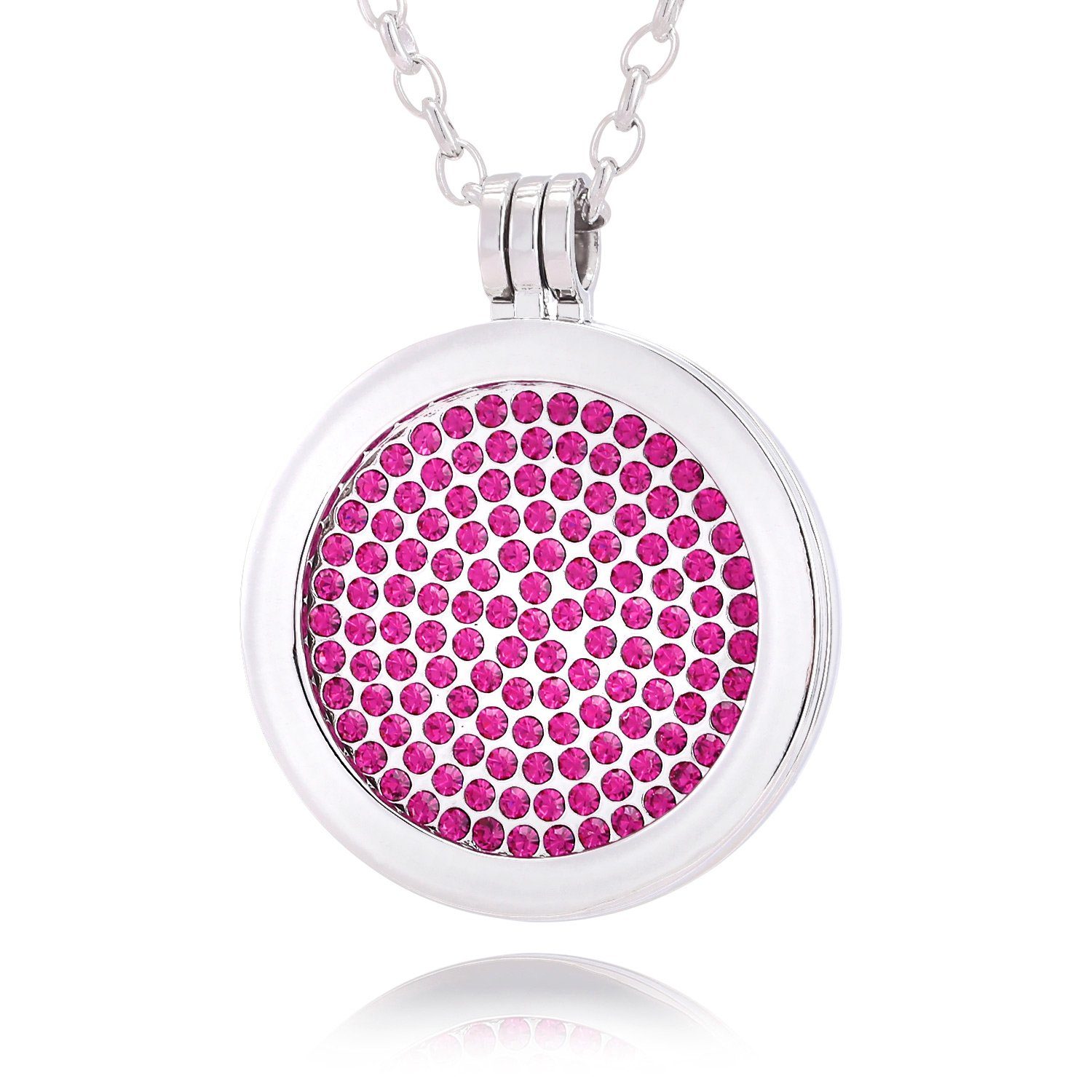 Morella Kette mit Anhänger Damen Halskette 70 cm mit Coin 33 mm (2-tlg), Si günstig online kaufen