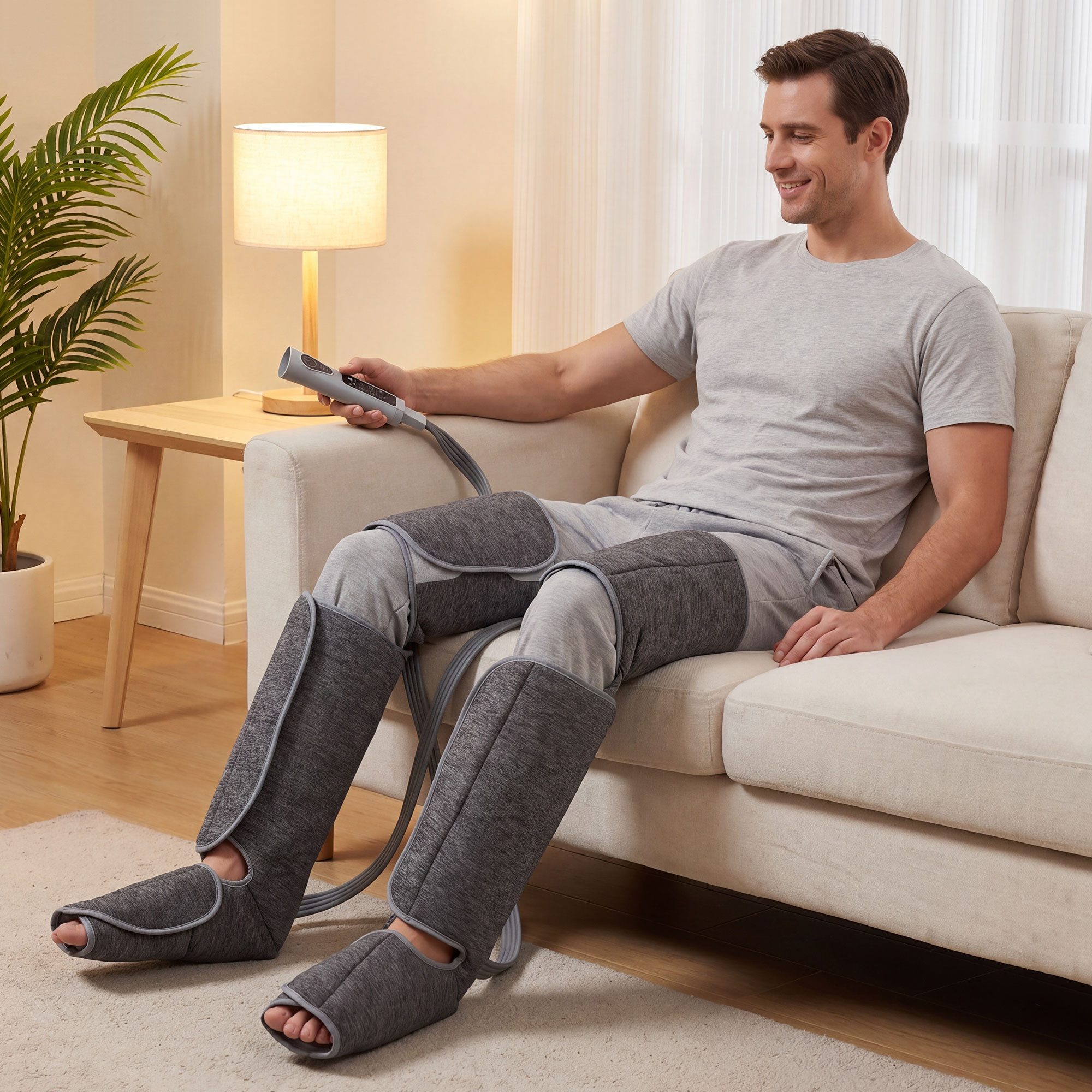 HOMCOM Shiatsu-Massagegerät Beinmassagegerät mit Kompression, Beinmassagegerät 1-tlg., Beinmassager, für Männer und Frauen