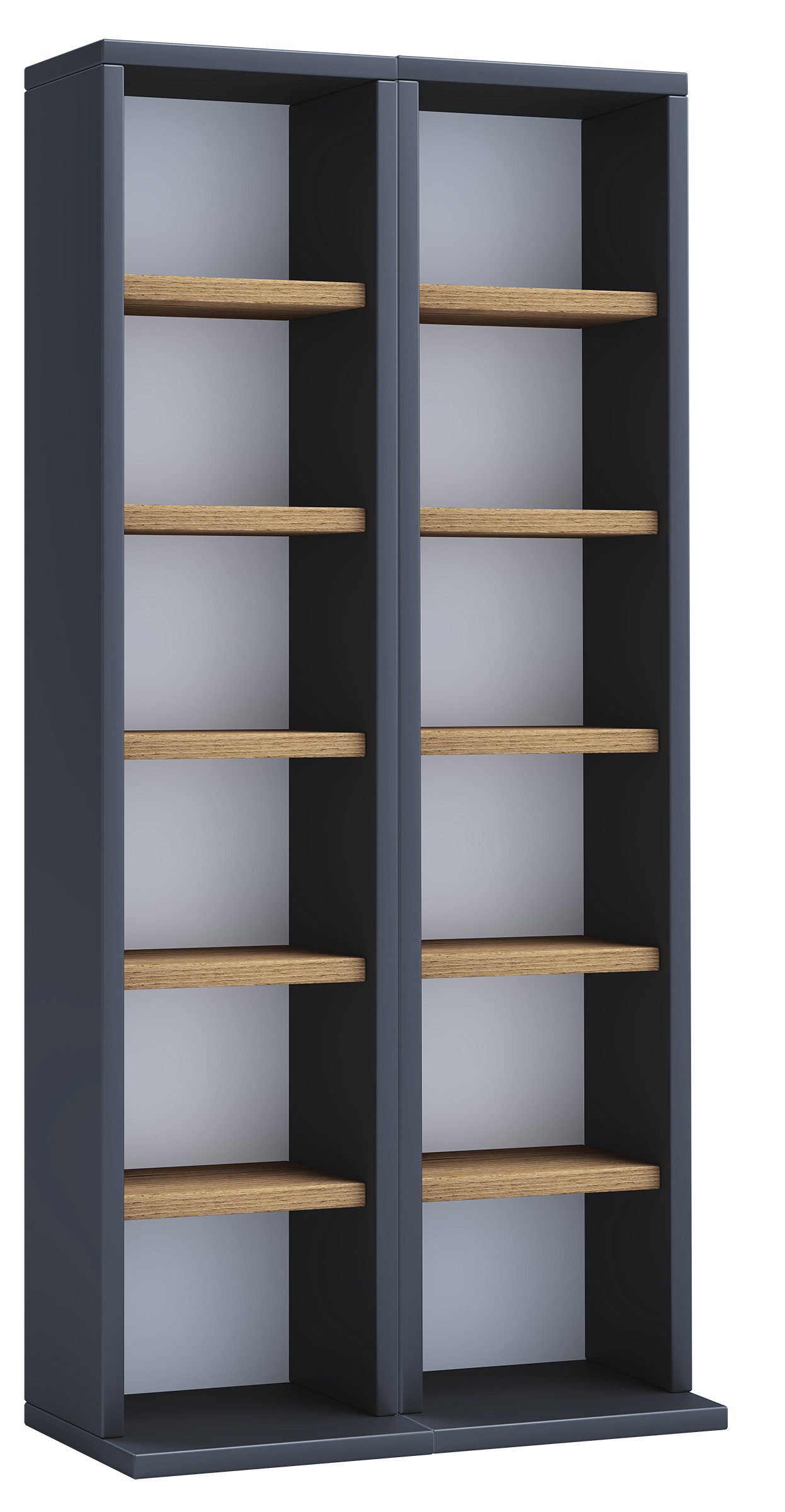VCM Standregal CD DVD Regal Milano H. 92 x B. 42 x T. 20 cm, Holz CD DVD Stand Regal, BluRay Aufbewahrung