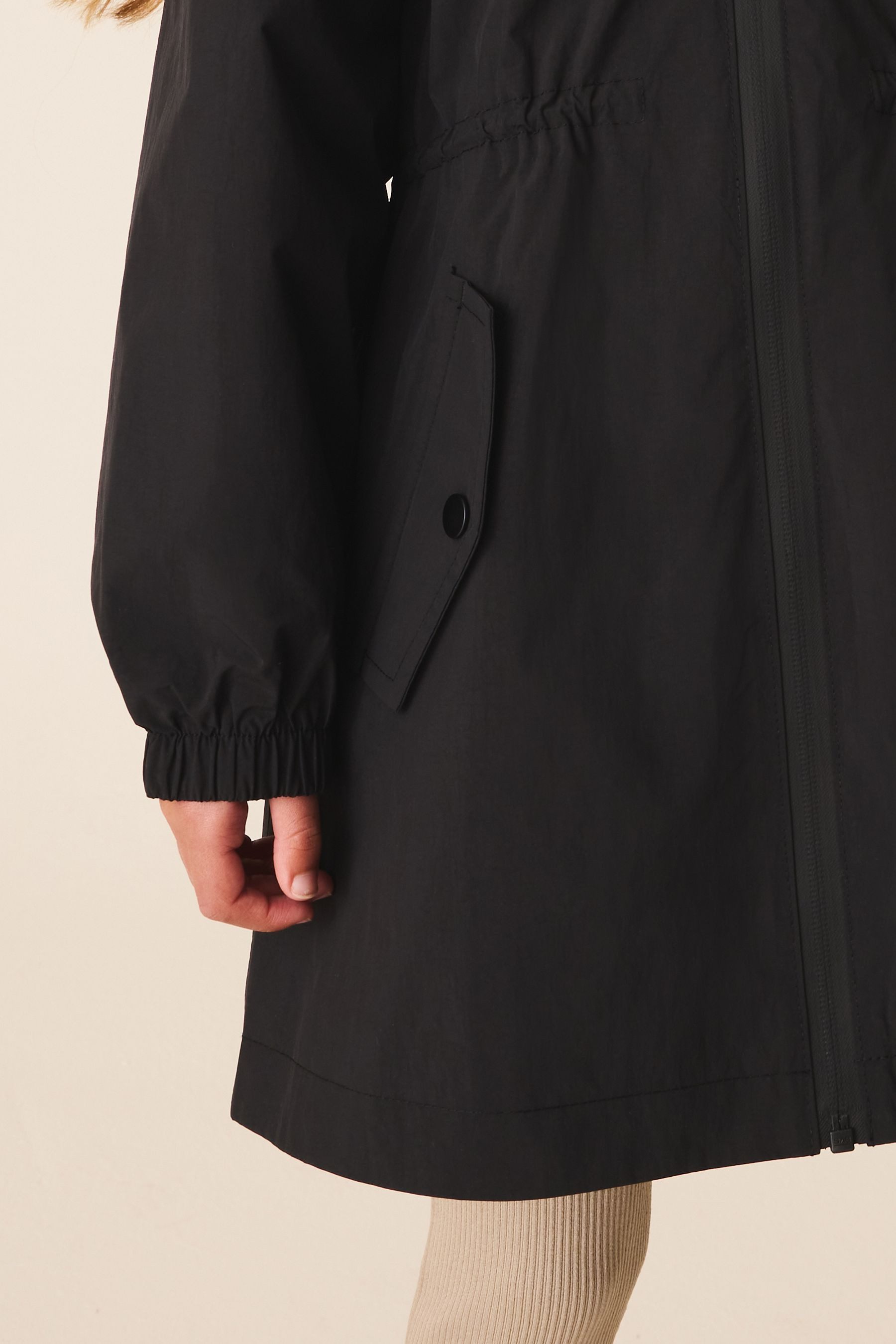 Next Regenjacke Wasserabweisender Regenmantel mit Fleecefutter (1-St)