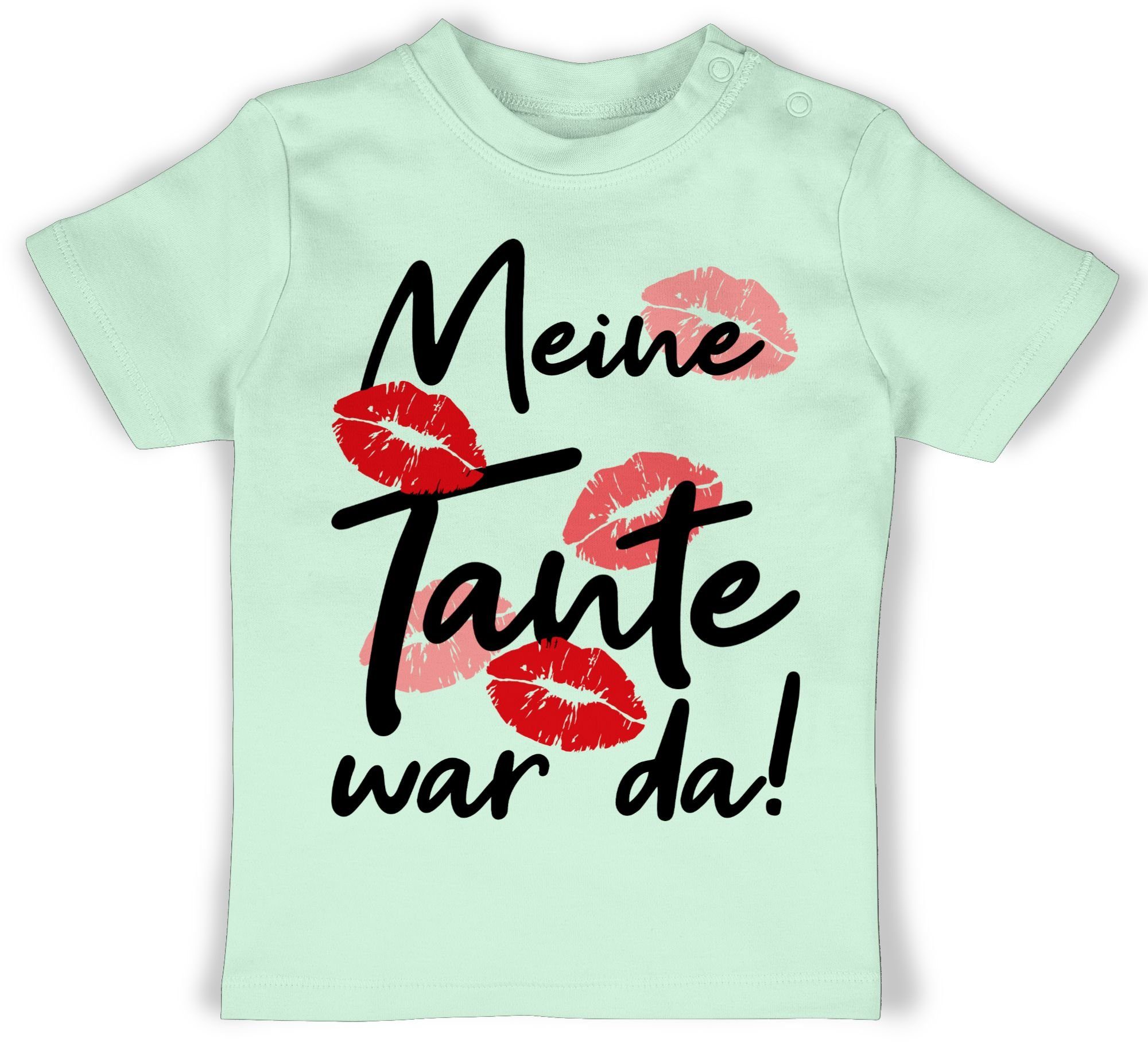 Shirtracer T-Shirt Meine Tante war da - schwarz Strampler Baby Mädchen & Junge 1 Mintgrün