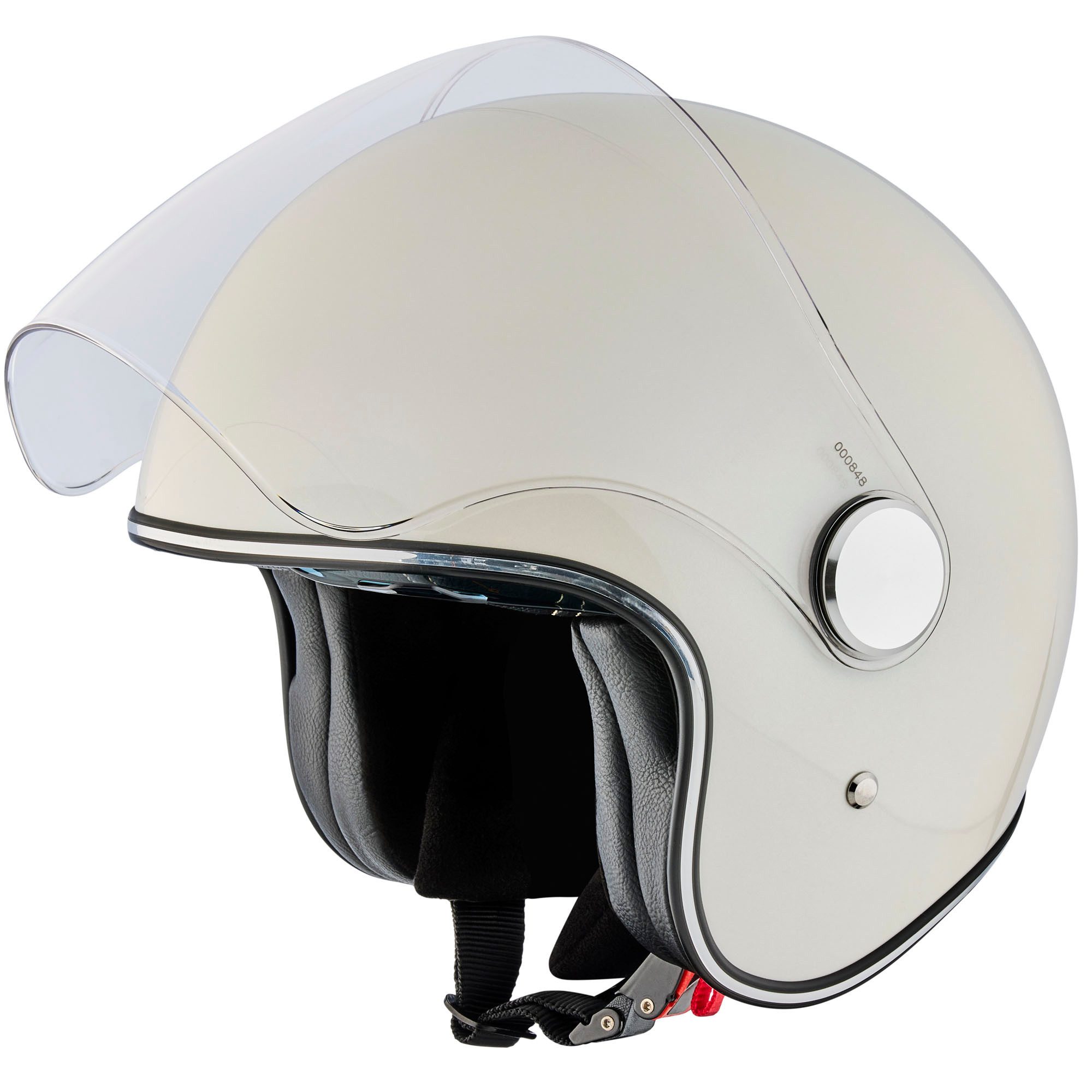 PEROZ Motorradhelm Viagi Jethelm, vorbereitet für Kommunikationssystem,herausnehmbares Innenfutter