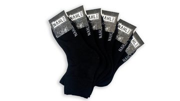 NAHLE Sneakersocken 12 Paar Sneaker Socken für Damen & Herren Bio-Baumwolle Sportsocken (12-Paar) atmungsaktiv, gepolsterte Ferse und Sohle Angenehmes Tragegefühl - kein Schwitzen