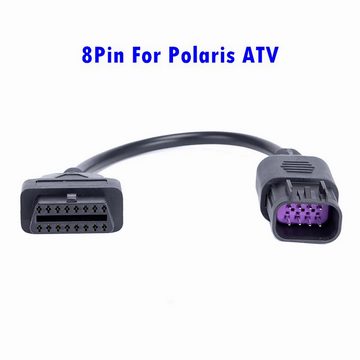 Bolwins M28C OBD zu OBD2 Kabel Adapter 8pin auf 16pin Diagnose für Polaris ATV Elektro-Kabel