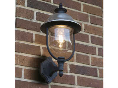 KONSTSMIDE LED Außen-Wandleuchte, LED wechselbar, Warmweiß, Wand-laterne Landhausstil, Fassadenbeleuchtung Hauswand, Höhe 48cm