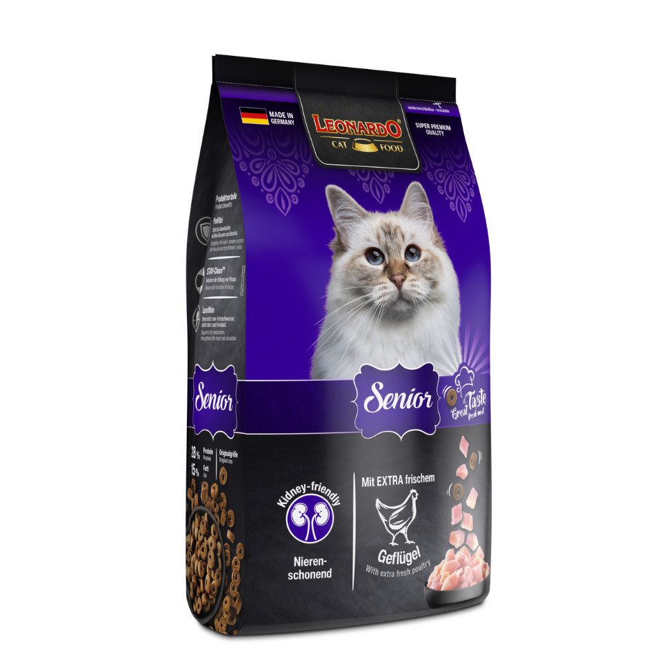 Leonardo Catfood Senior - gut verdauliches Trockenfutter für ältere Katzen, Trockenfutter für: Katzen