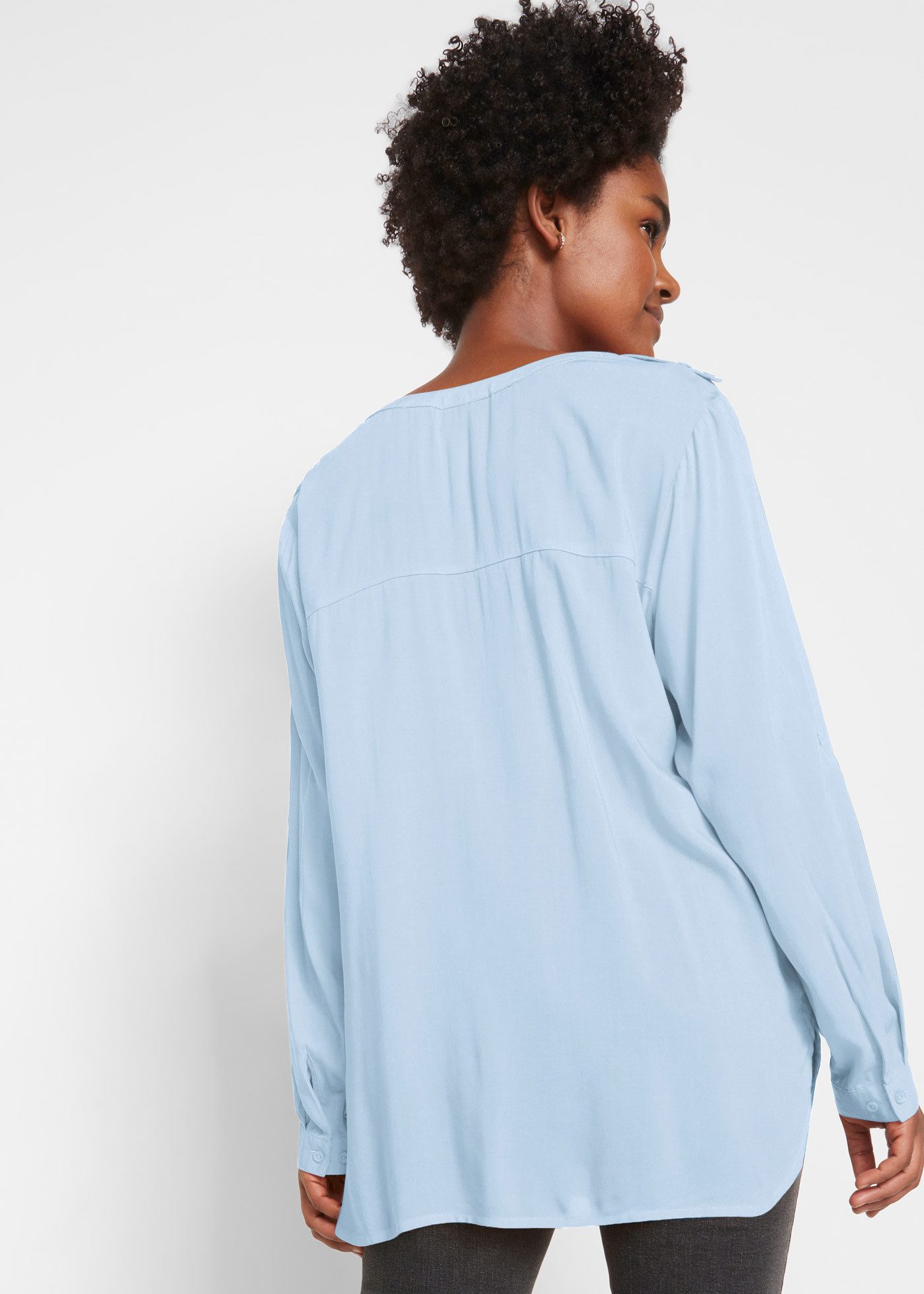 bonprix Tunika Casual Stil, Regular Fit, mit Rundsaum, mit Knopfleiste