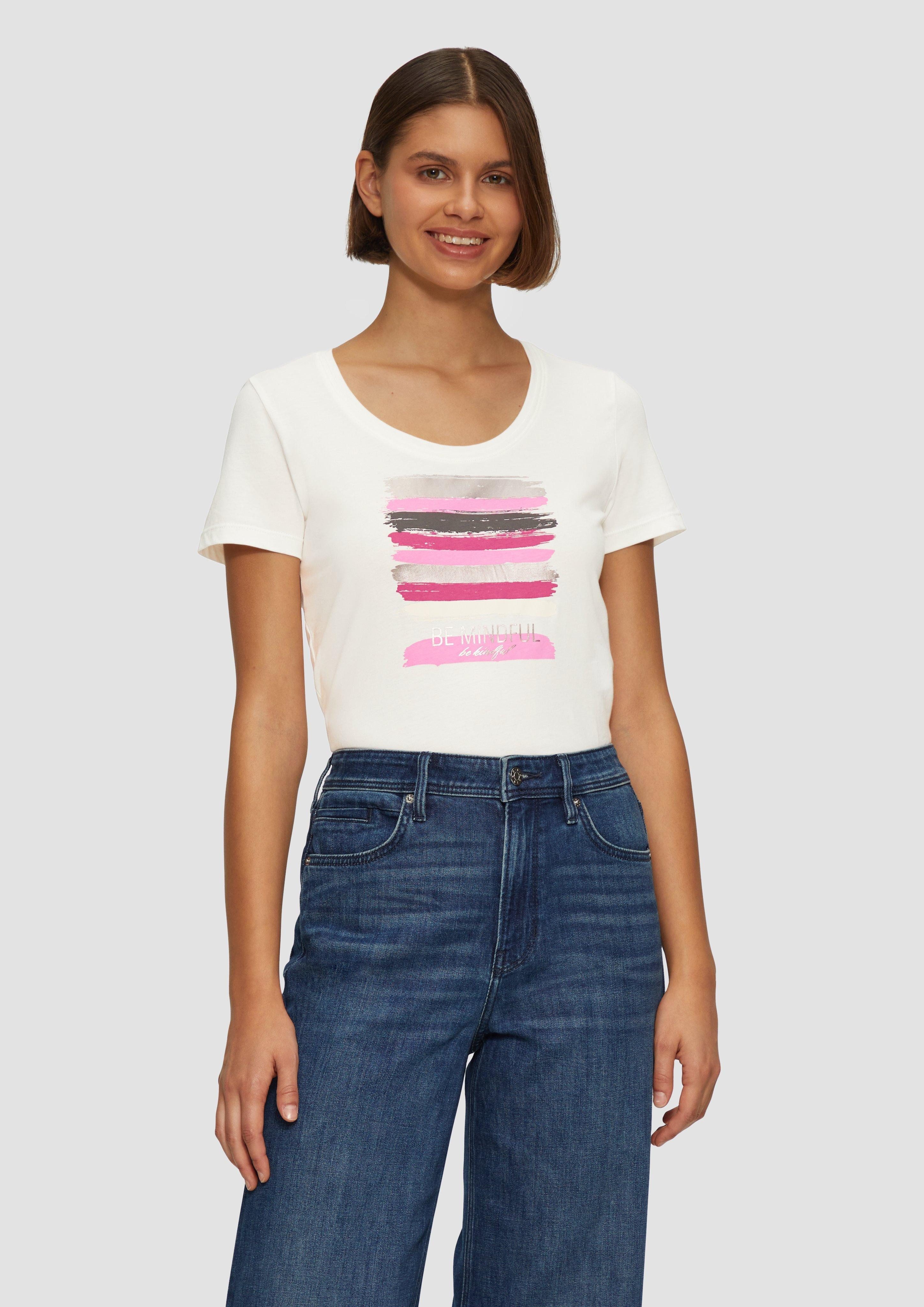 s.Oliver Shirttop T-Shirt mit Frontprint Artwork günstig online kaufen