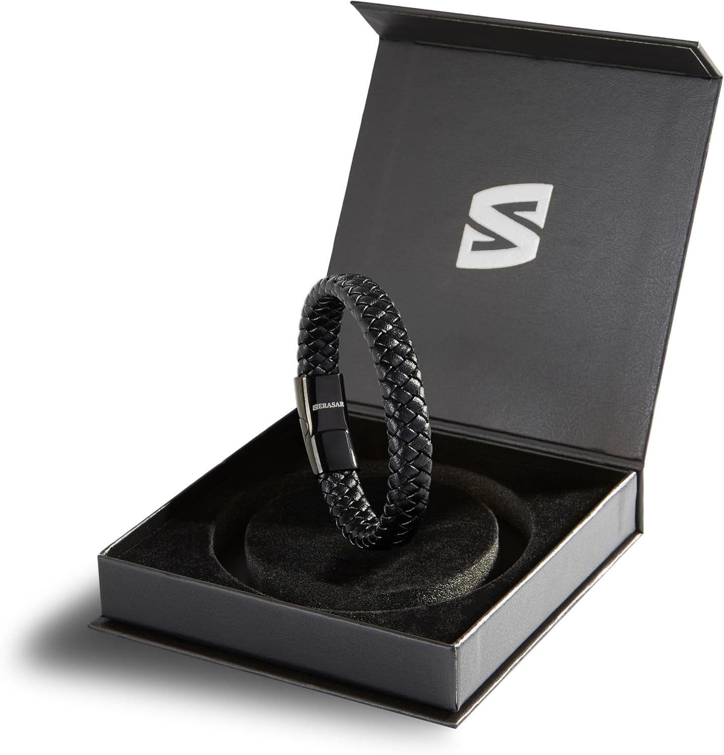 SERASAR Armband Echtlederarmband für Herren "Steady", Magnetic clasp günstig online kaufen