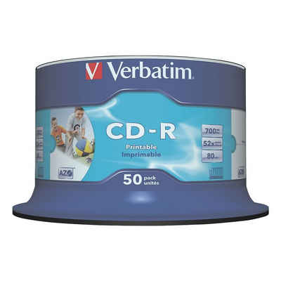 Verbatim CD-Rohling Printable CD-R, 700 MB, bedruckbar