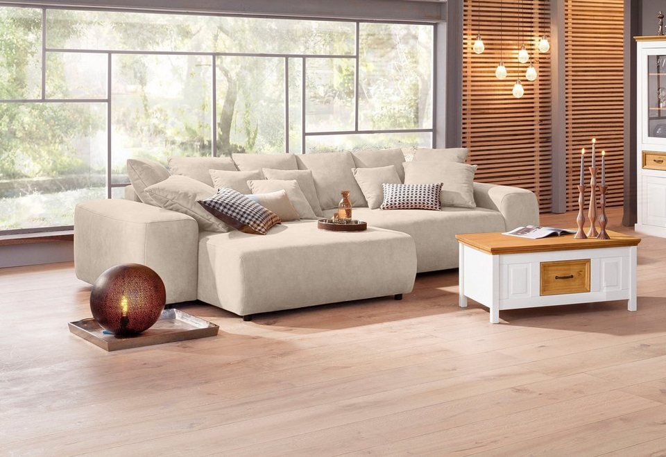 Home affaire Ecksofa Sundance, mit Boxspringfederung, wahlweise mit  Bettfunktion