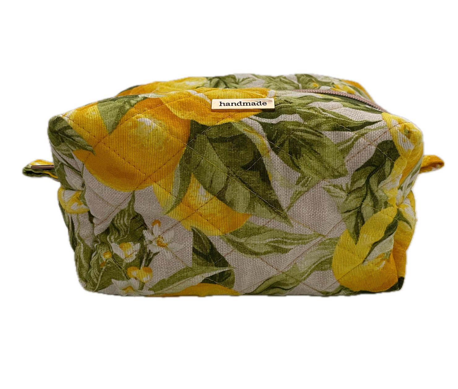 Ammerkind Kosmetiktasche Handgefertigte Kosmetiktasche (Boxie Bag) Lemon, Handarbeit aus Deutschland