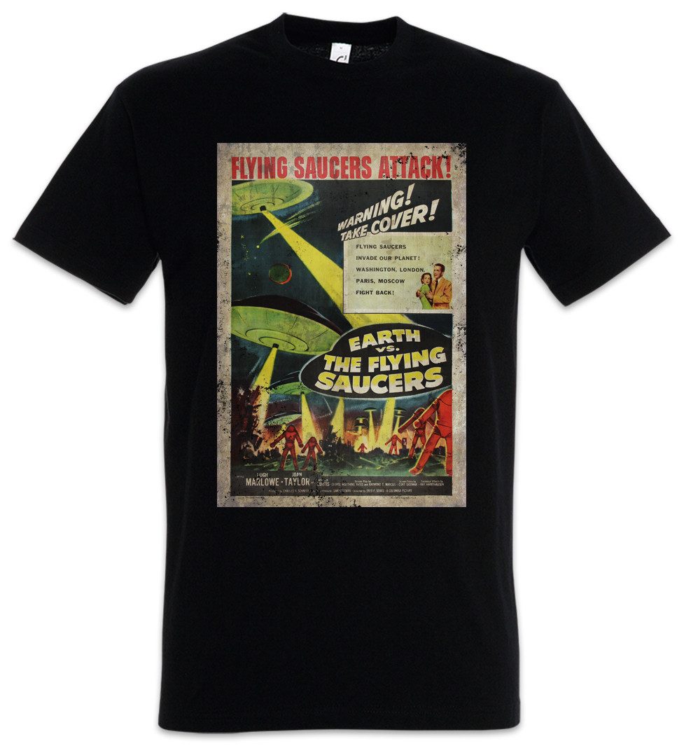 Urban Backwoods Print-Shirt Earth Vs. Flying Saucers I Herren T-Shirt Ufo F günstig online kaufen