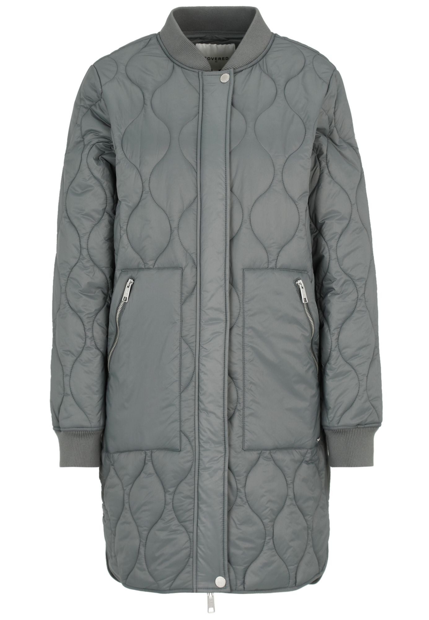 COVERED Steppmantel Brenda L60402CO Ripp-Kragen, 2-Wege-RV, Unifi REPREVE® günstig online kaufen