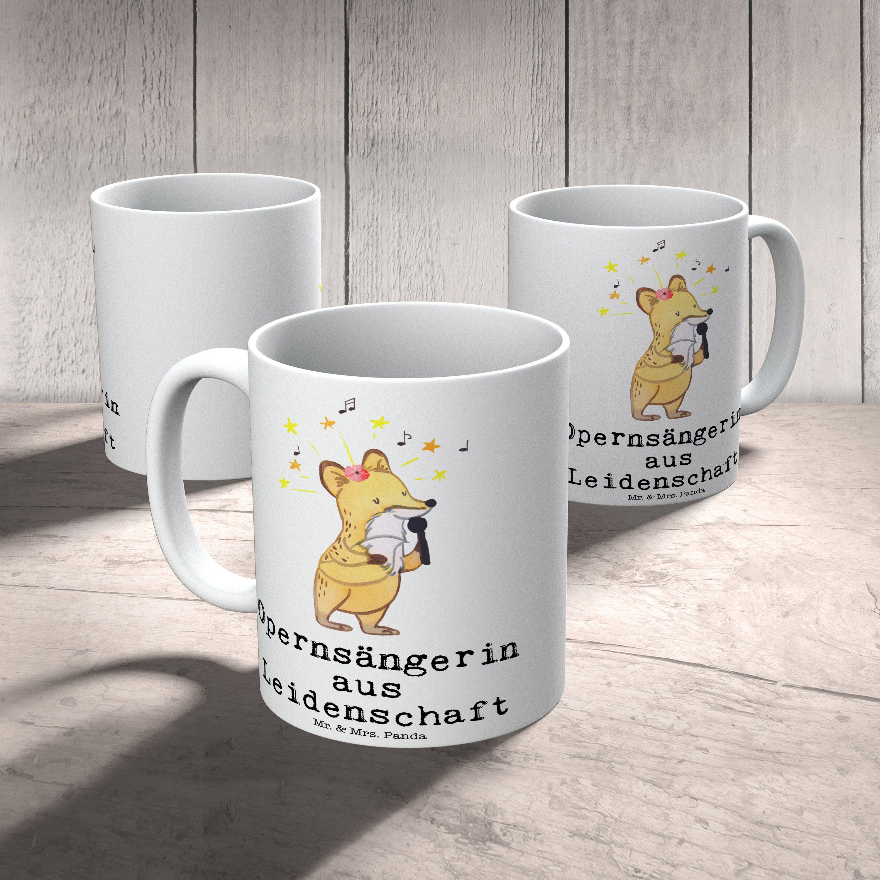 Mr. & Mrs. Panda Leidenschaft Keramik - Tasse aus Geschenk, - Weiß Danke, Opernsängerin Ausbildung