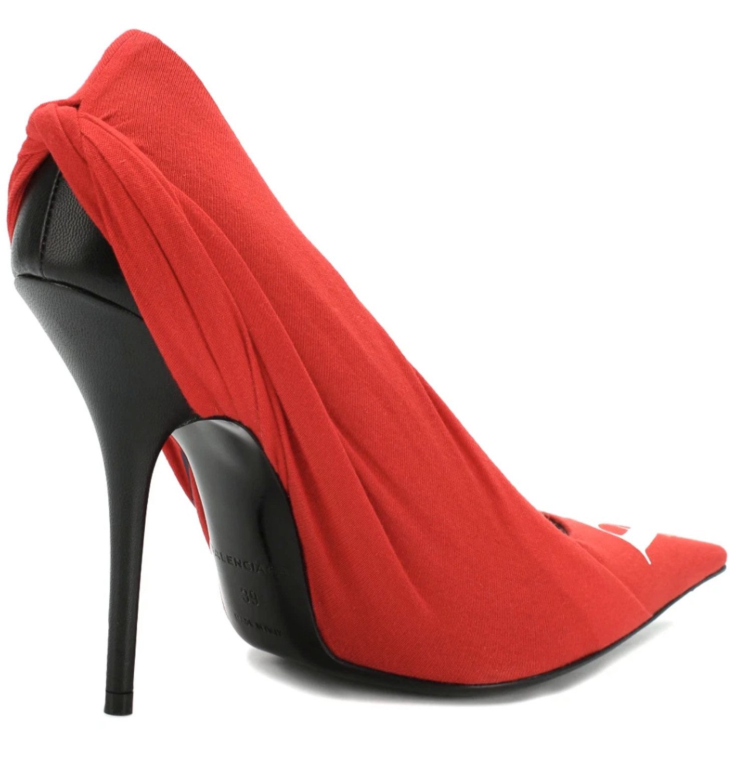 Balenciaga Knife Jersey Heels Schuhe Made in Italy Pumps Stretch-Jersey mit weißem Balenciaga-Schriftzug