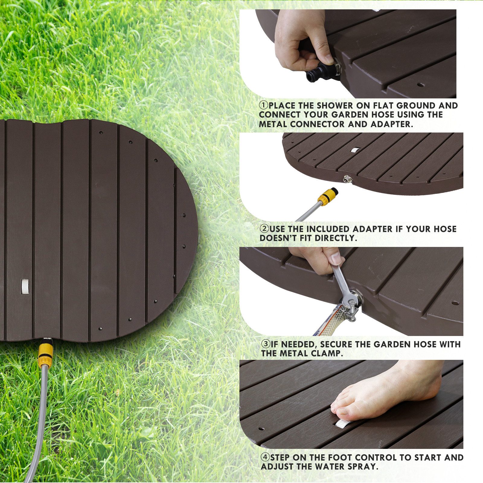 CCLIFE Gartendusche Gartendusche Aussendusche, Bodendusche Outdoor
