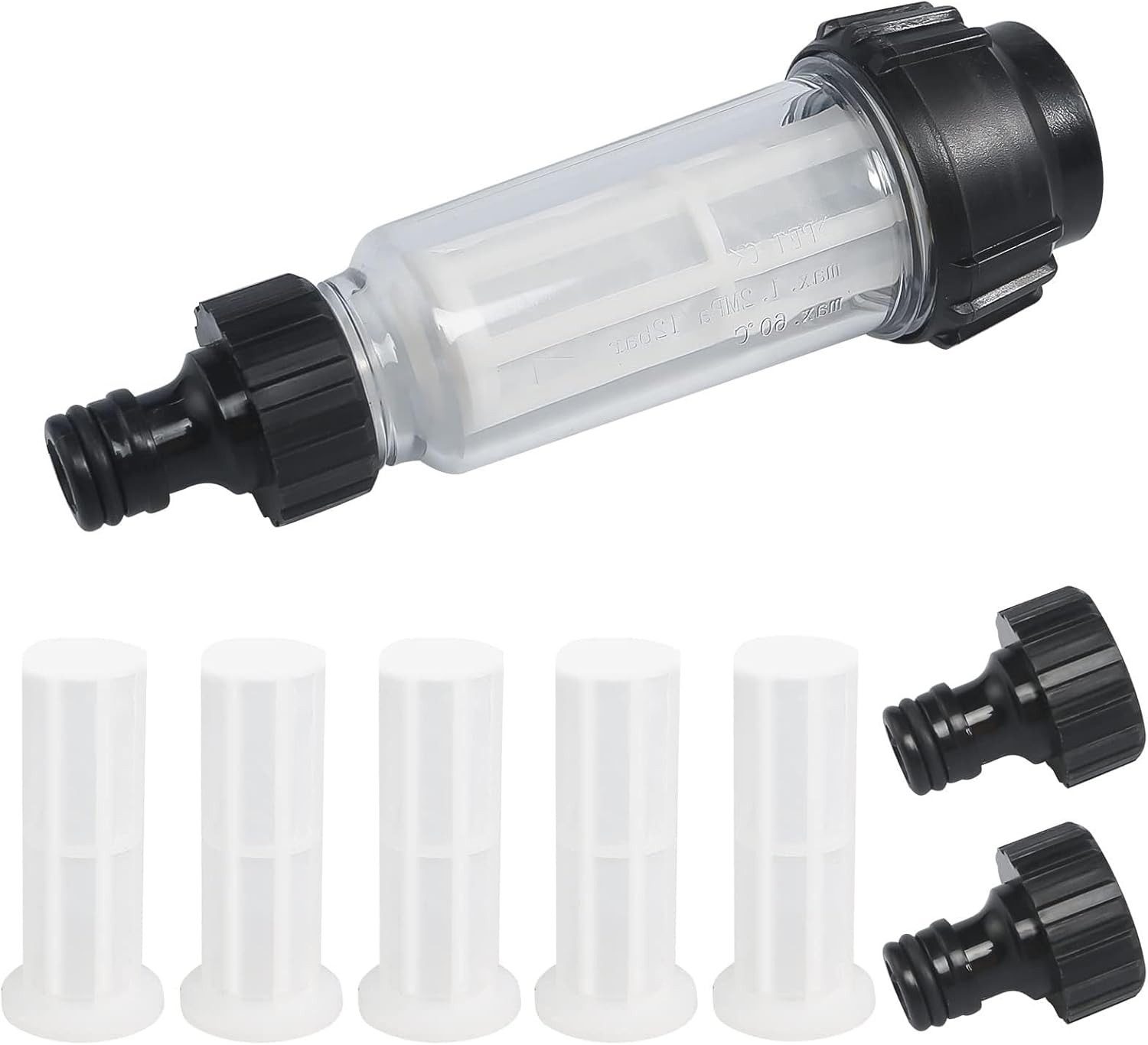 FELIXLEO Gartenschlauch Wasserfilter Gartenschlauch 3 4 Zoll 6 Filtereinsatz 2 Schnelladapter, (1 St)