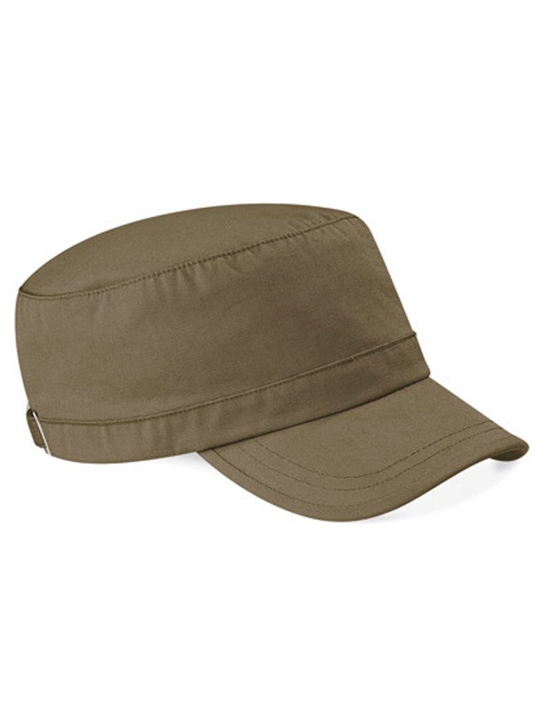 Beechfield® Army Cuba-Cap Kappe Cap Khaki Baumwolle Vorgeformte Spitze gewaschene