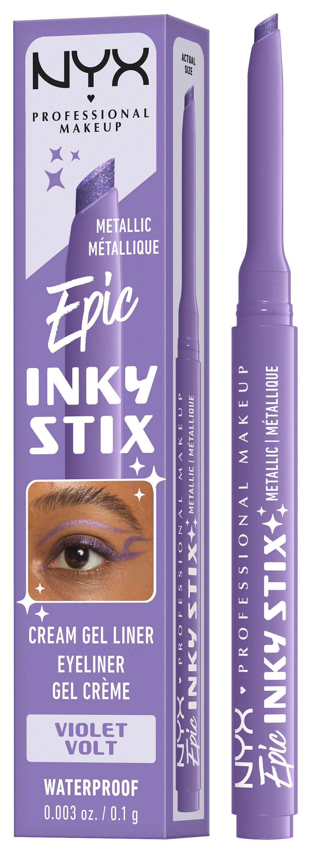 NYX PROFESSIONAL MAKEUP Eyeliner EPIC INKY STIX CREAM GEL EYELINER, ideal für definierte Lidstriche und vielfältige, ausdrucksstarke Looks