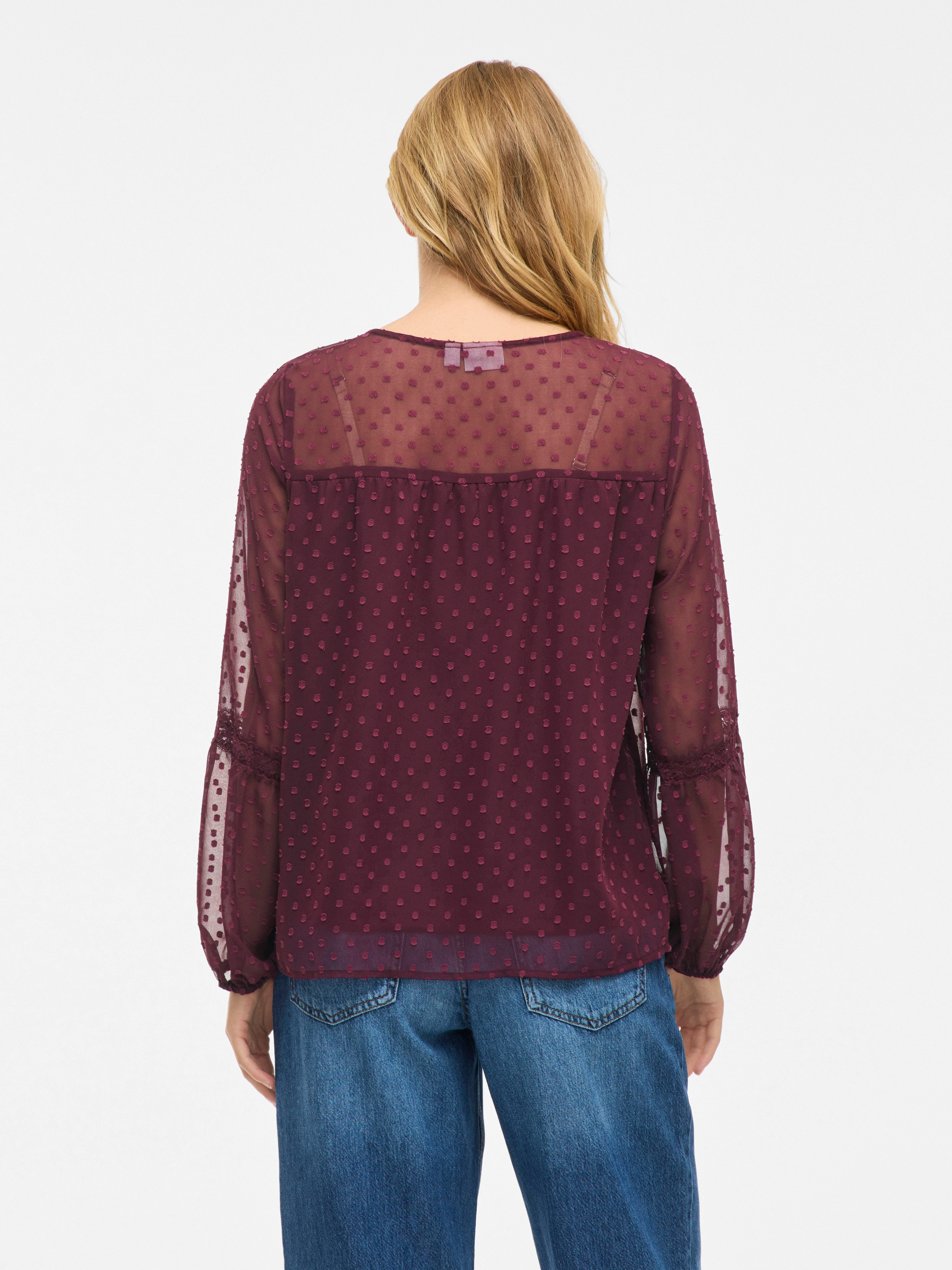 Vila Blusenshirt VIEDEE L/S TOP - NOOS
