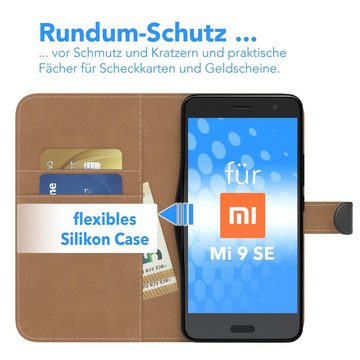 EAZY CASE Handyhülle Uni Bookstyle für Xiaomi Mi 9 SE 5,97 Zoll, Schutzhülle mit Standfunktion Kartenfach Handytasche aufklappbar Etui