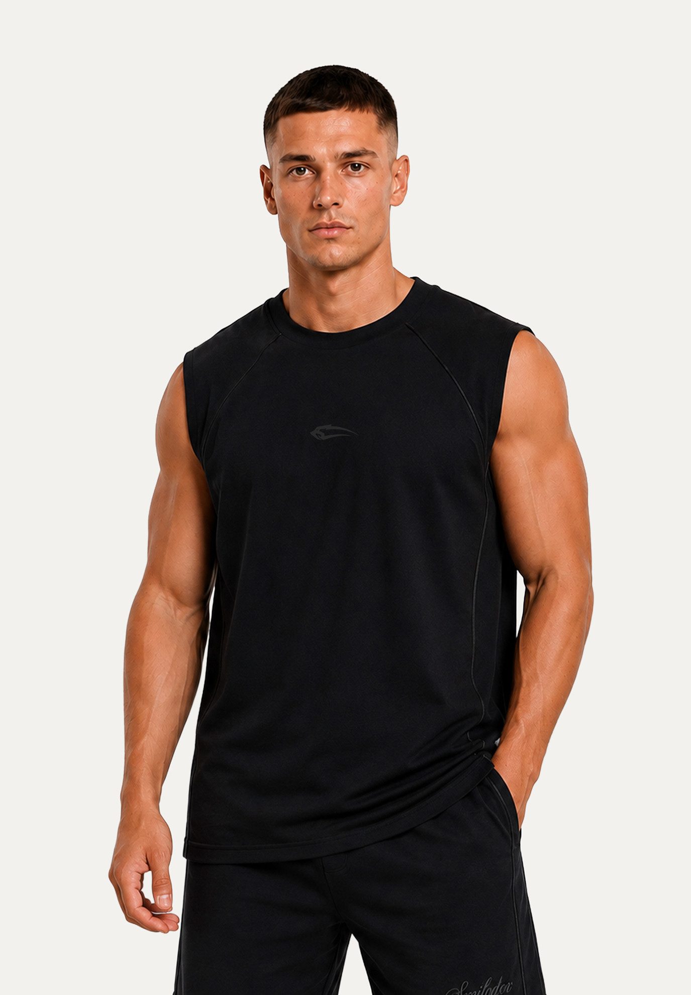 Smilodox Tanktop Torvano Herren, Gym Oberteil, Regular Fit, Rundhals, Fitness lässiger Schnitt, angenehmes Material, Gymwear, Training